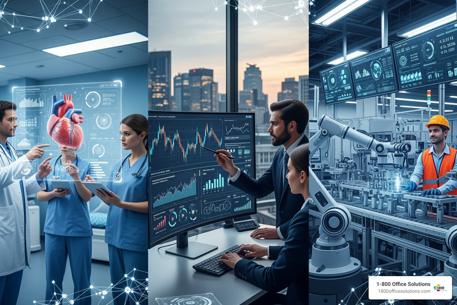 AI being used in different industries (healthcare, finance, manufacturing) - Artificial Intelligence AI being used in different industries (healthcare, finance, manufacturing) - Artificial Intelligence