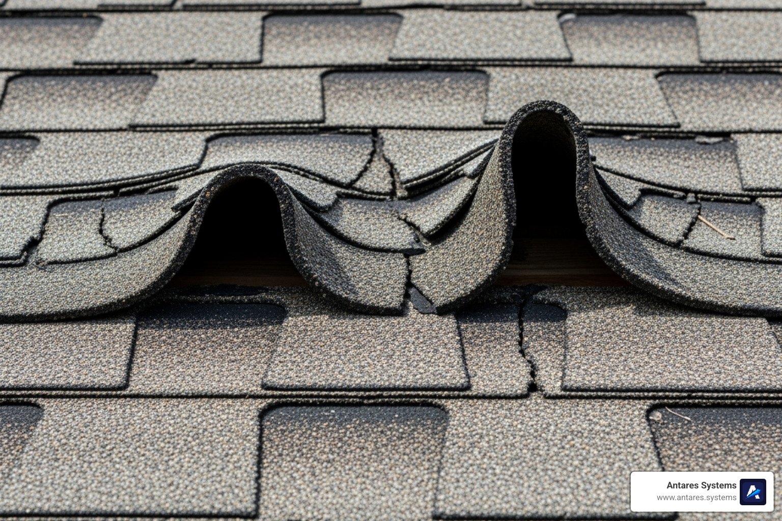curling and buckling shingles with missing granules - Shingle replacement cost