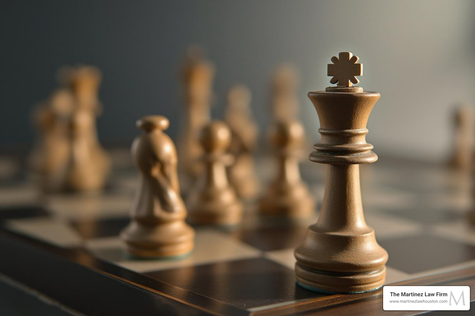 Chess board symbolizing legal strategy - houston dwi defense for licensed professionals attorney