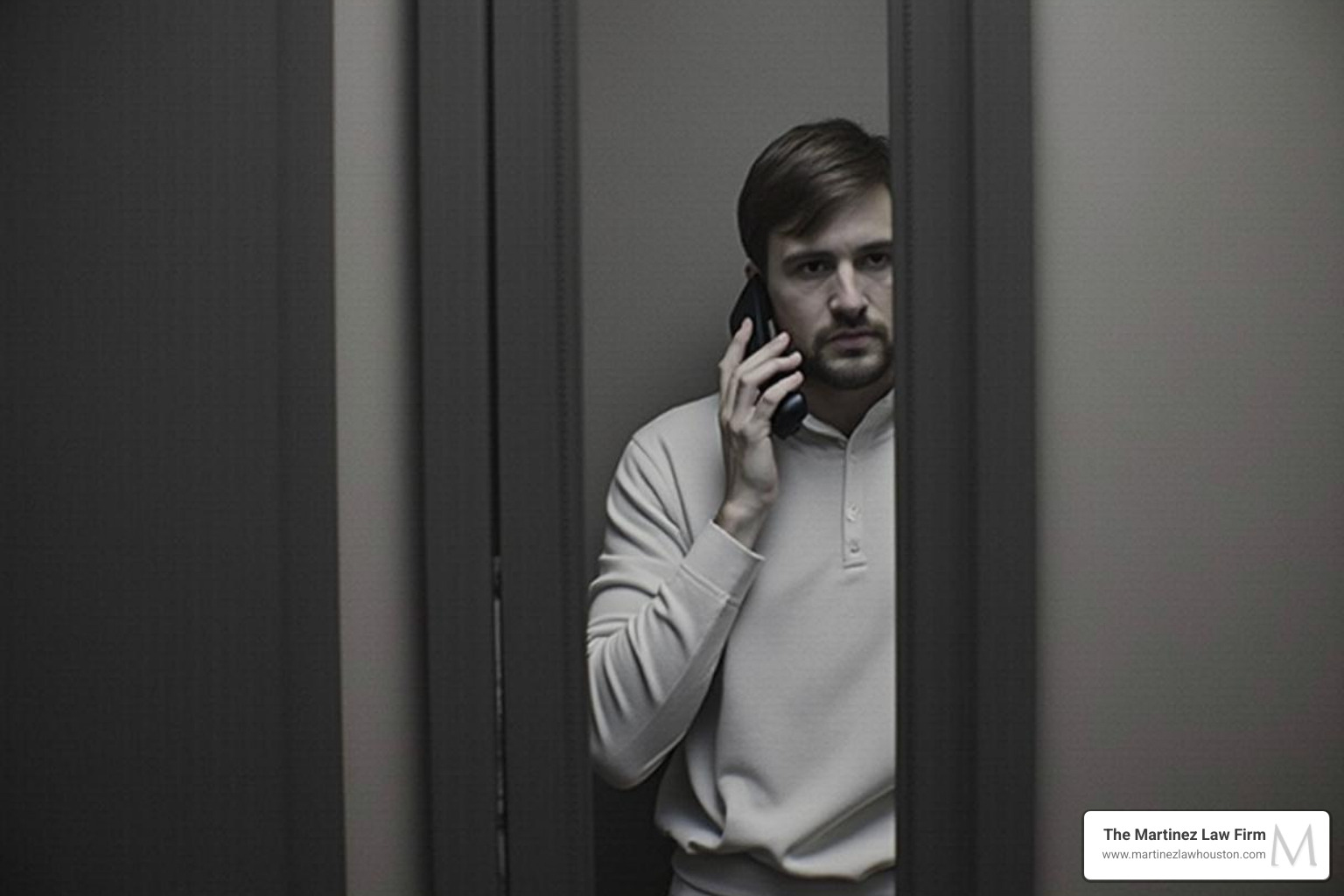 Person on the phone in a safe, private space - Houston domestic violence help Person on the phone in a safe, private space - Houston domestic violence help