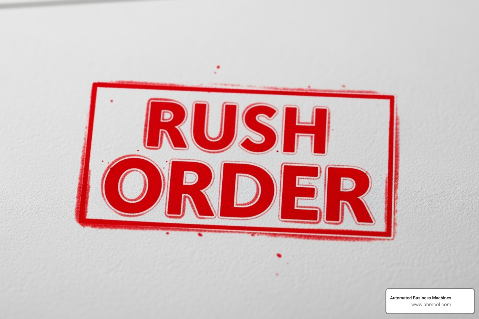 Image of a "Rush Order" stamp on a work order - t shirt printing columbus ga