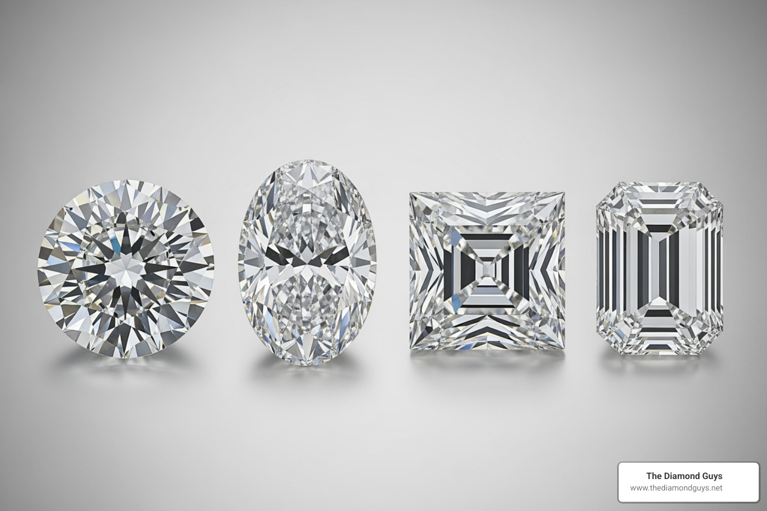 popular diamond shapes like round, oval, princess, and emerald - design your own ring setting