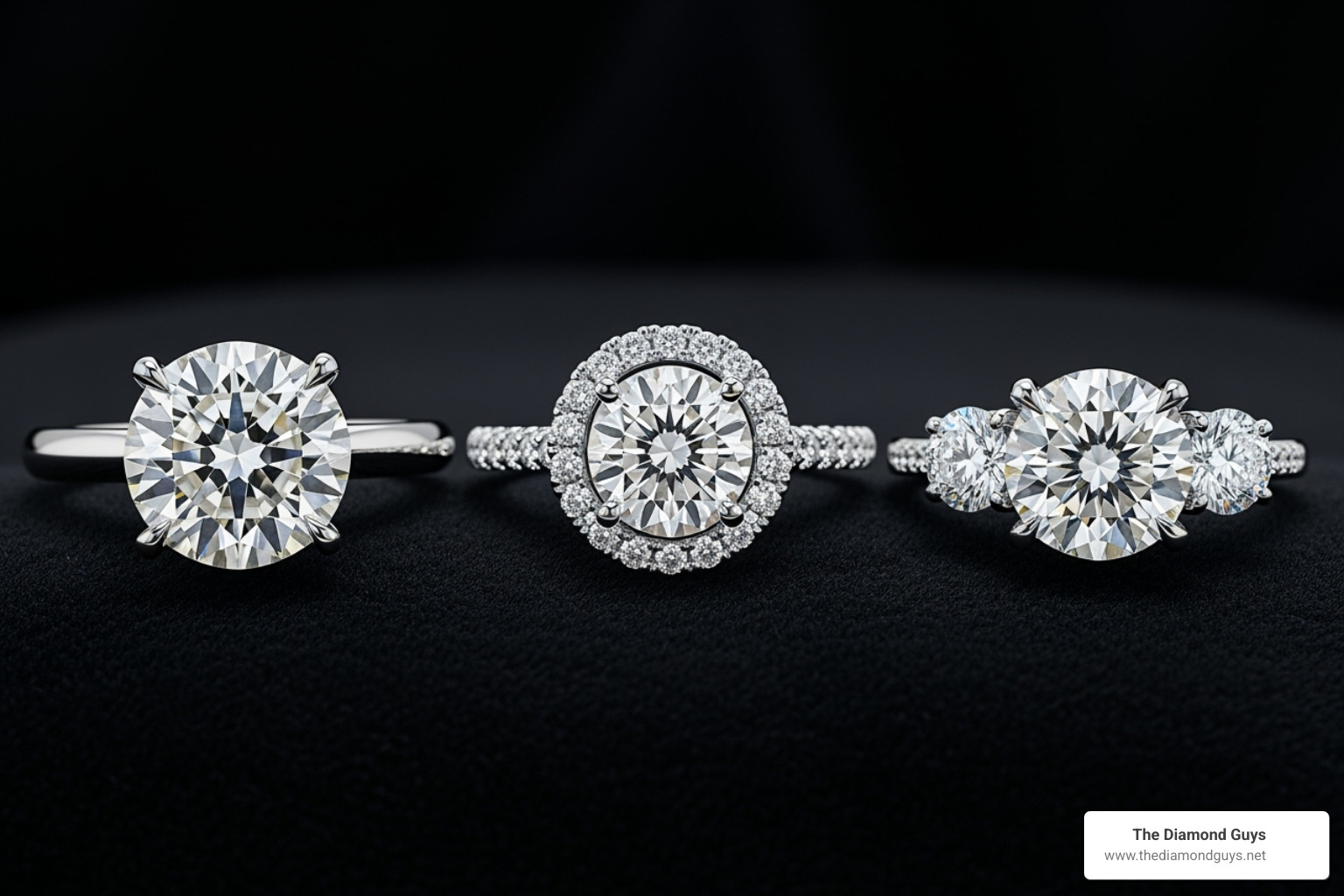 comparing different ring setting styles like solitaire, halo, and three-stone - design your own ring setting