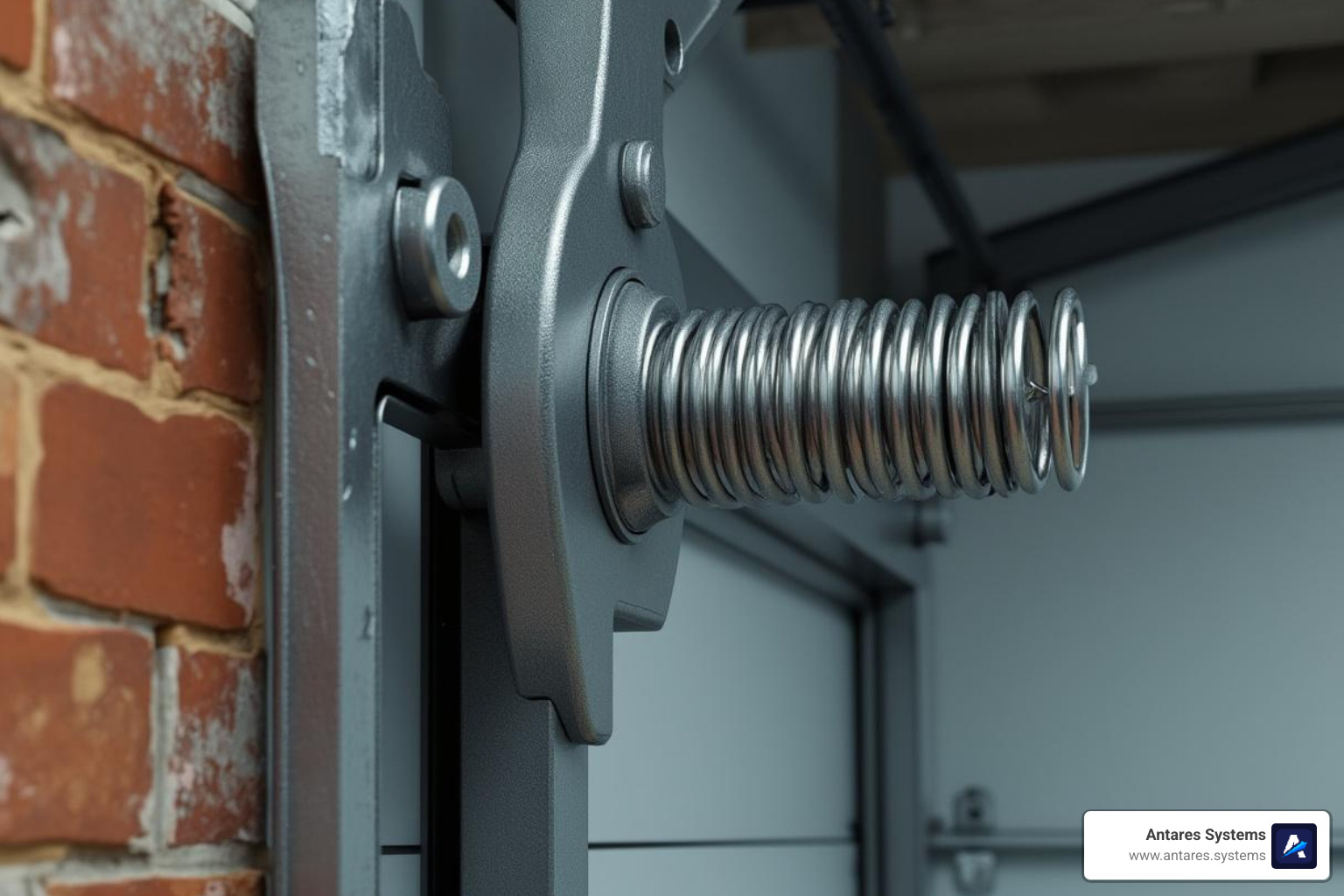 a close-up of a garage door torsion spring system - Garage door repair a close-up of a garage door torsion spring system - Garage door repair