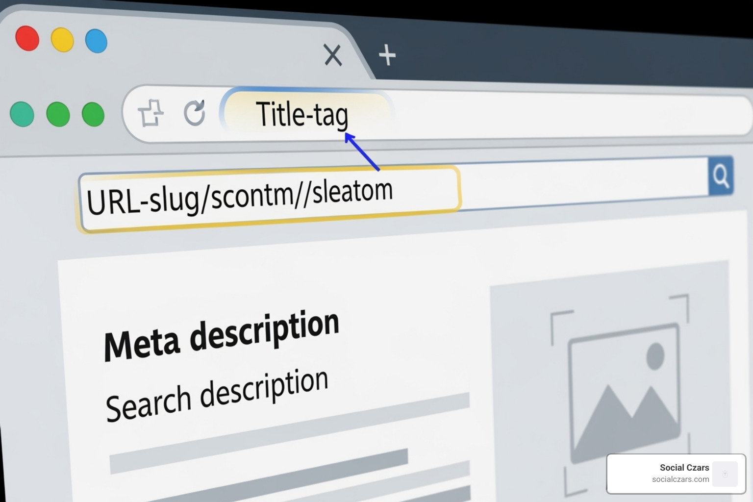 website's on-page SEO elements highlighted (Title, Meta, Slug, Alt-text) - seo for entrepreneurs website's on-page SEO elements highlighted (Title, Meta, Slug, Alt-text) - seo for entrepreneurs