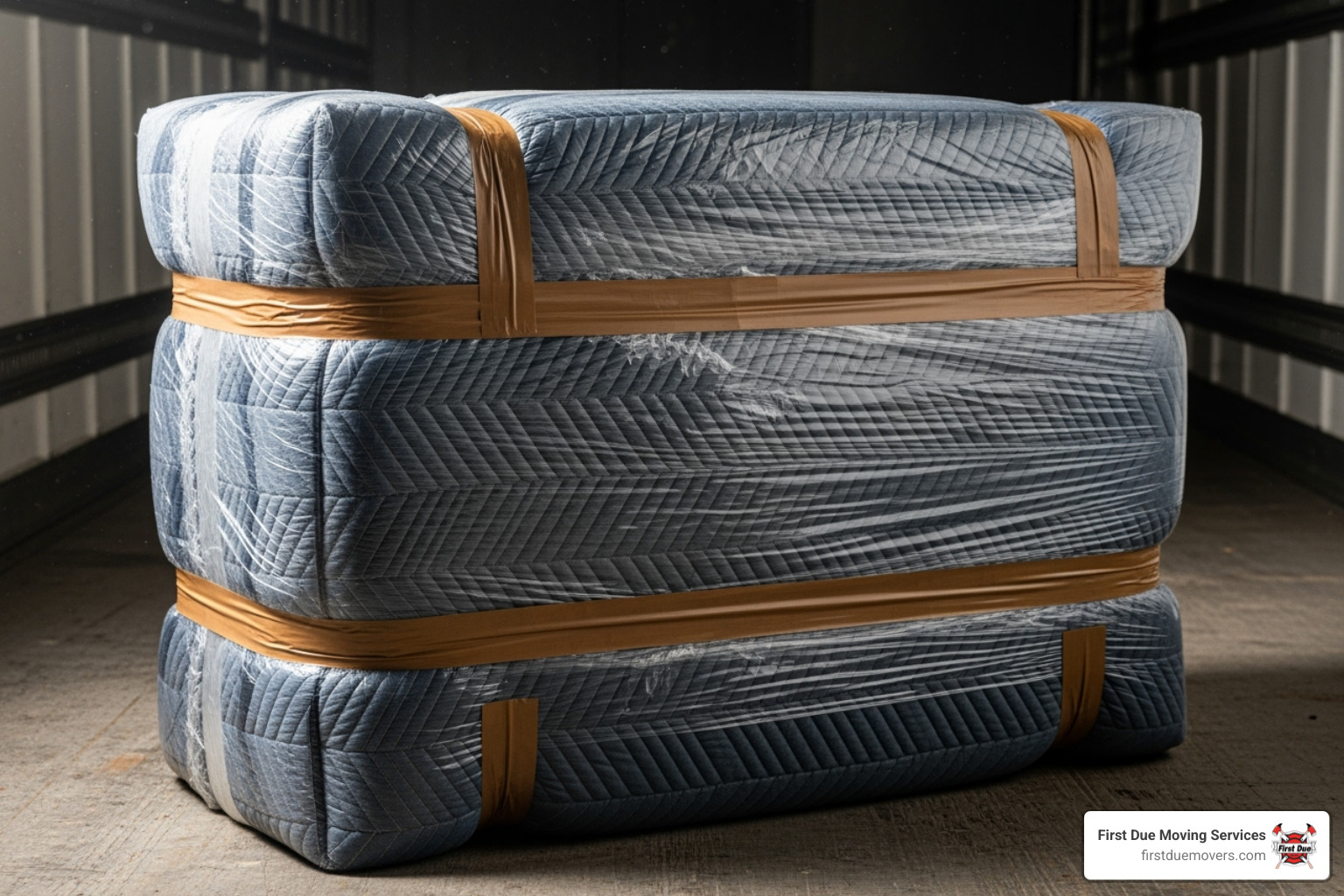 properly wrapped piece of furniture - trustworthy moving company properly wrapped piece of furniture - trustworthy moving company