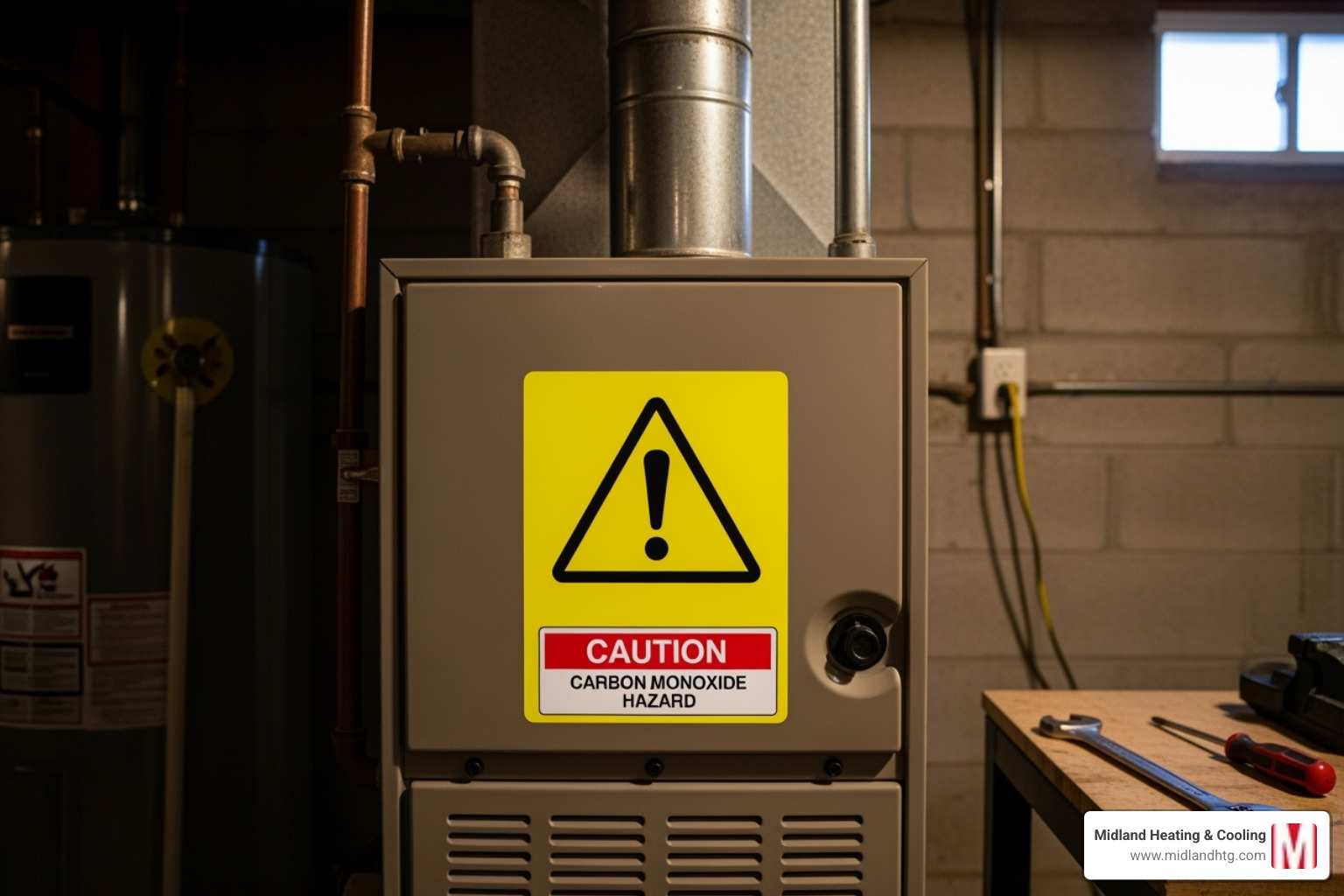 furnace with warning symbol - Furnace maintenance schedule