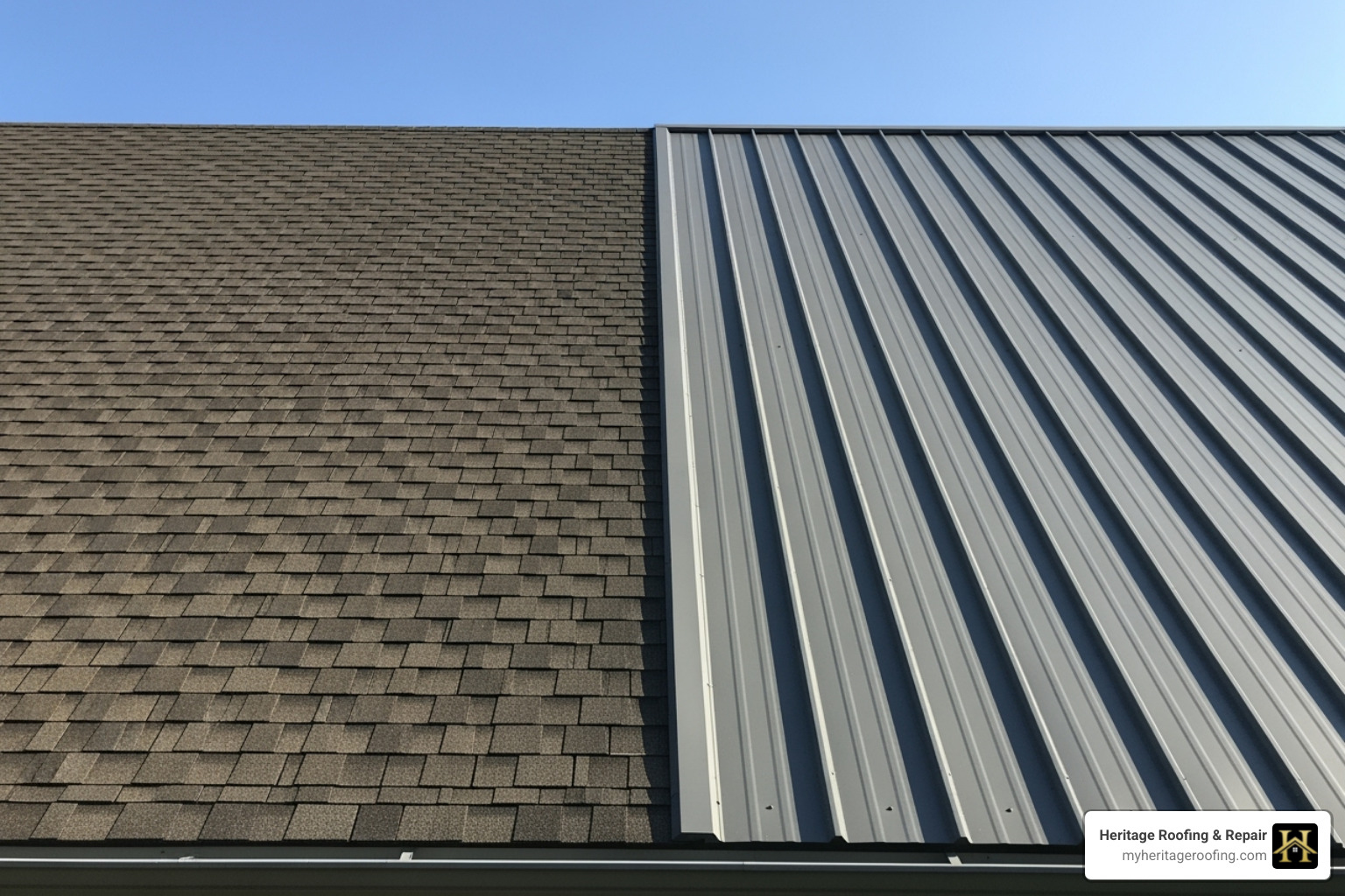 TABLE comparing Asphalt Shingles and Metal Roofing on lifespan, cost, and weather resistance for Harrison, AR - roofing companies in harrison arkansas