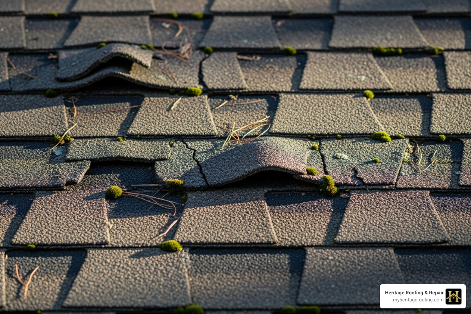 curling shingles - best residential roof replacement