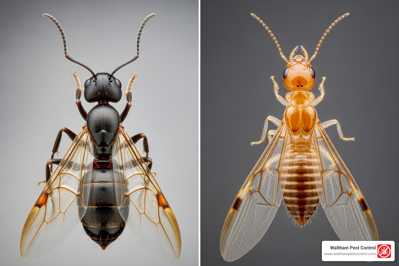 Key differences between a carpenter ant and a termite - big carpenter ant
