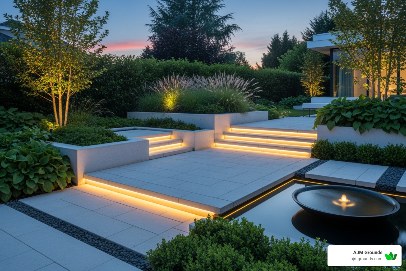 modern hardscape with integrated lighting - hardscape landscaping modern hardscape with integrated lighting - hardscape landscaping