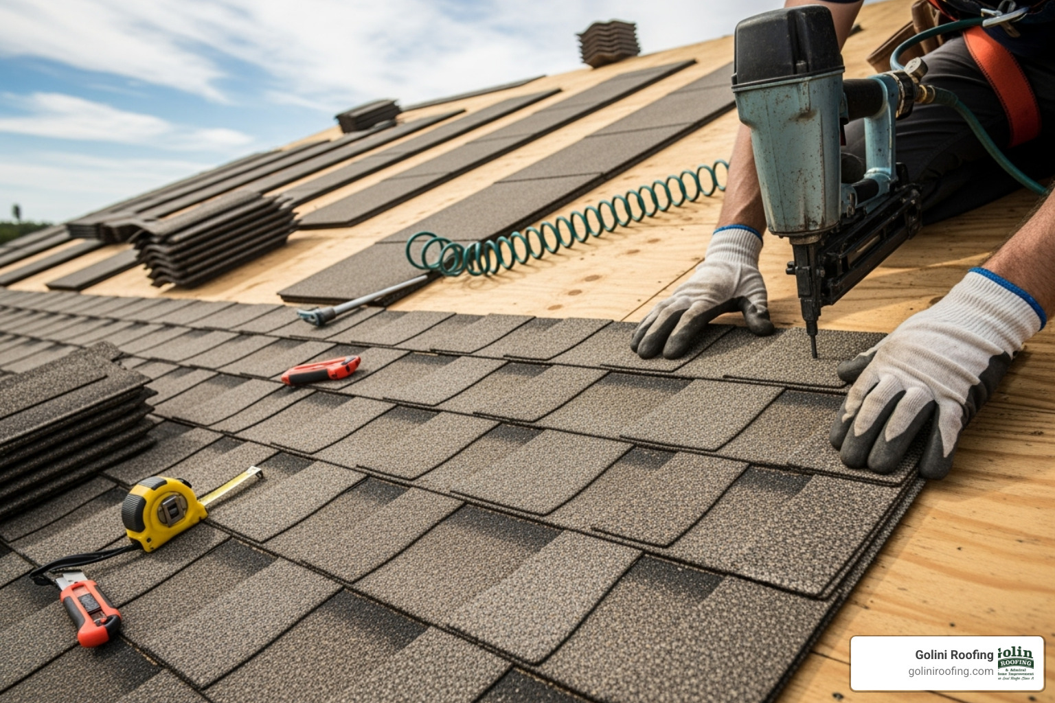 essential roofing safety gear like a harness, gloves, and proper footwear - shingle roofing process essential roofing safety gear like a harness, gloves, and proper footwear - shingle roofing process