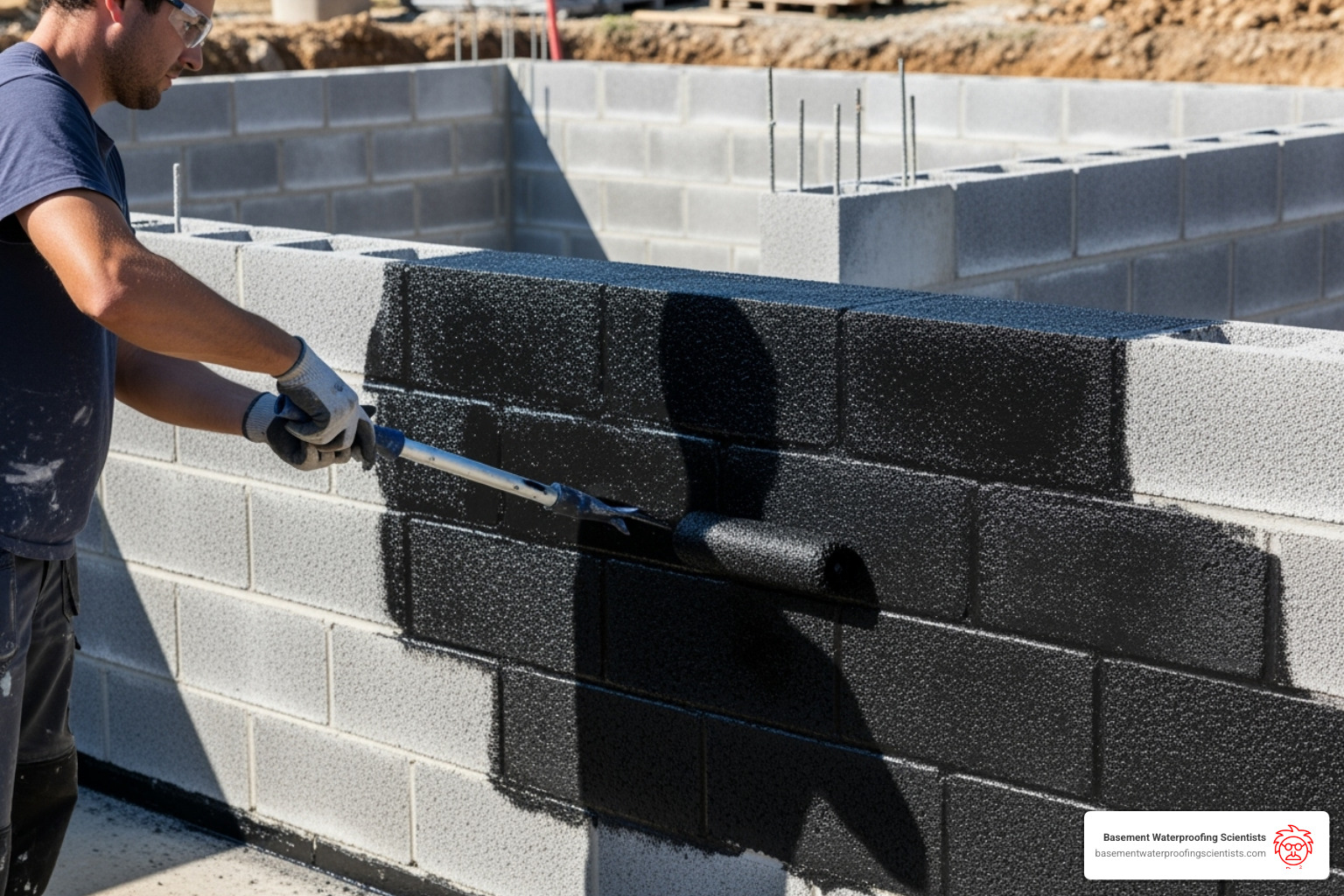 liquid waterproofing membrane application - waterproofing block wall foundation