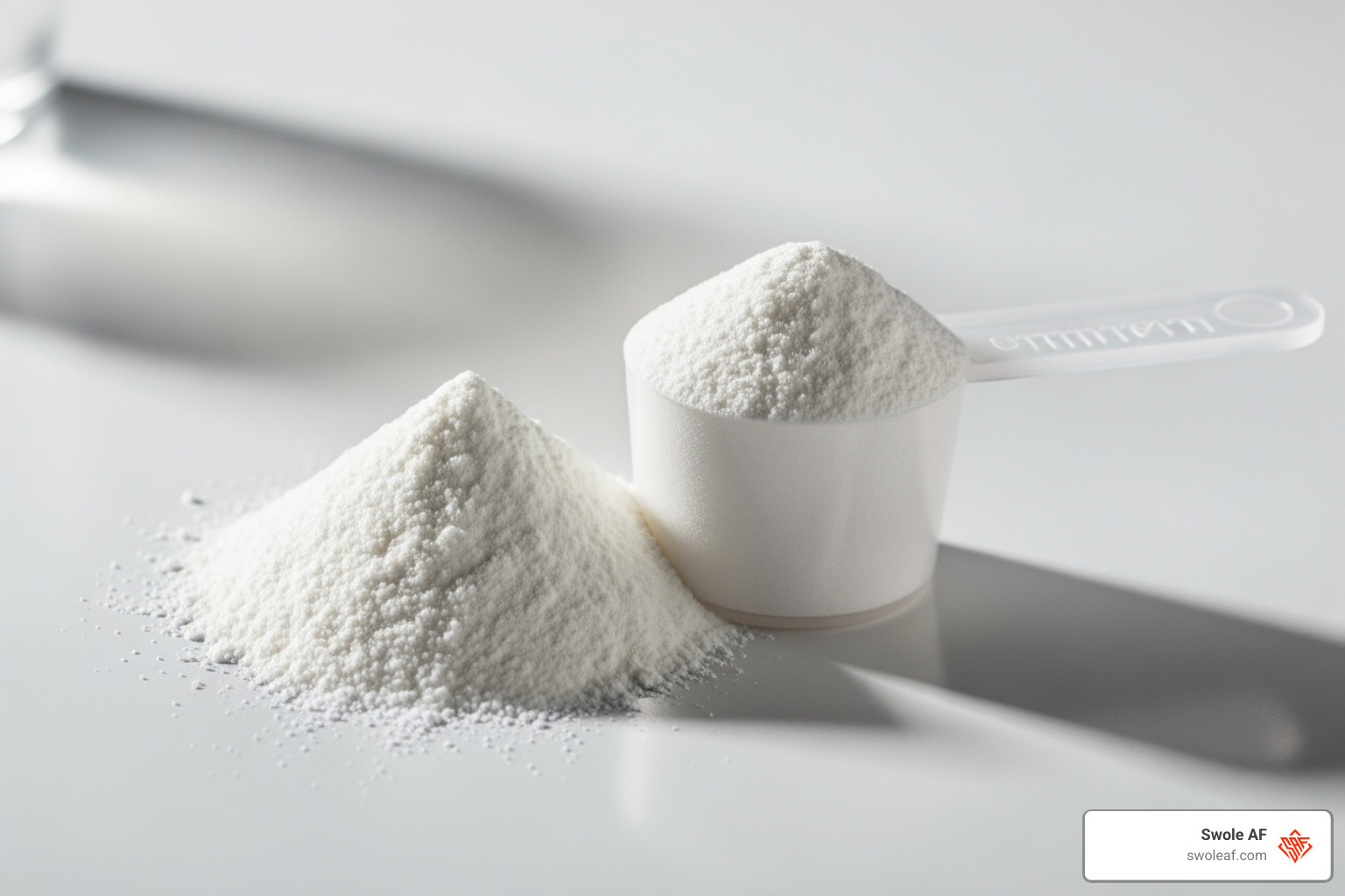 creatine monohydrate powder and scoop - creatine and brain health