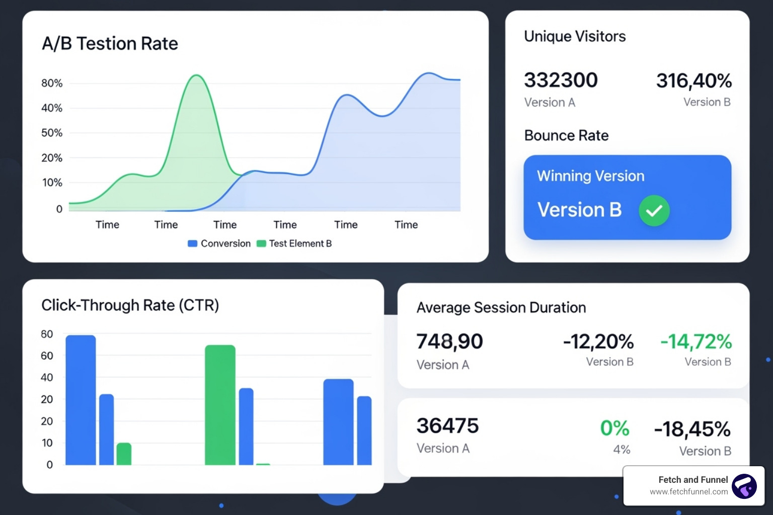 A/B testing dashboard - Ad copy optimization A/B testing dashboard - Ad copy optimization