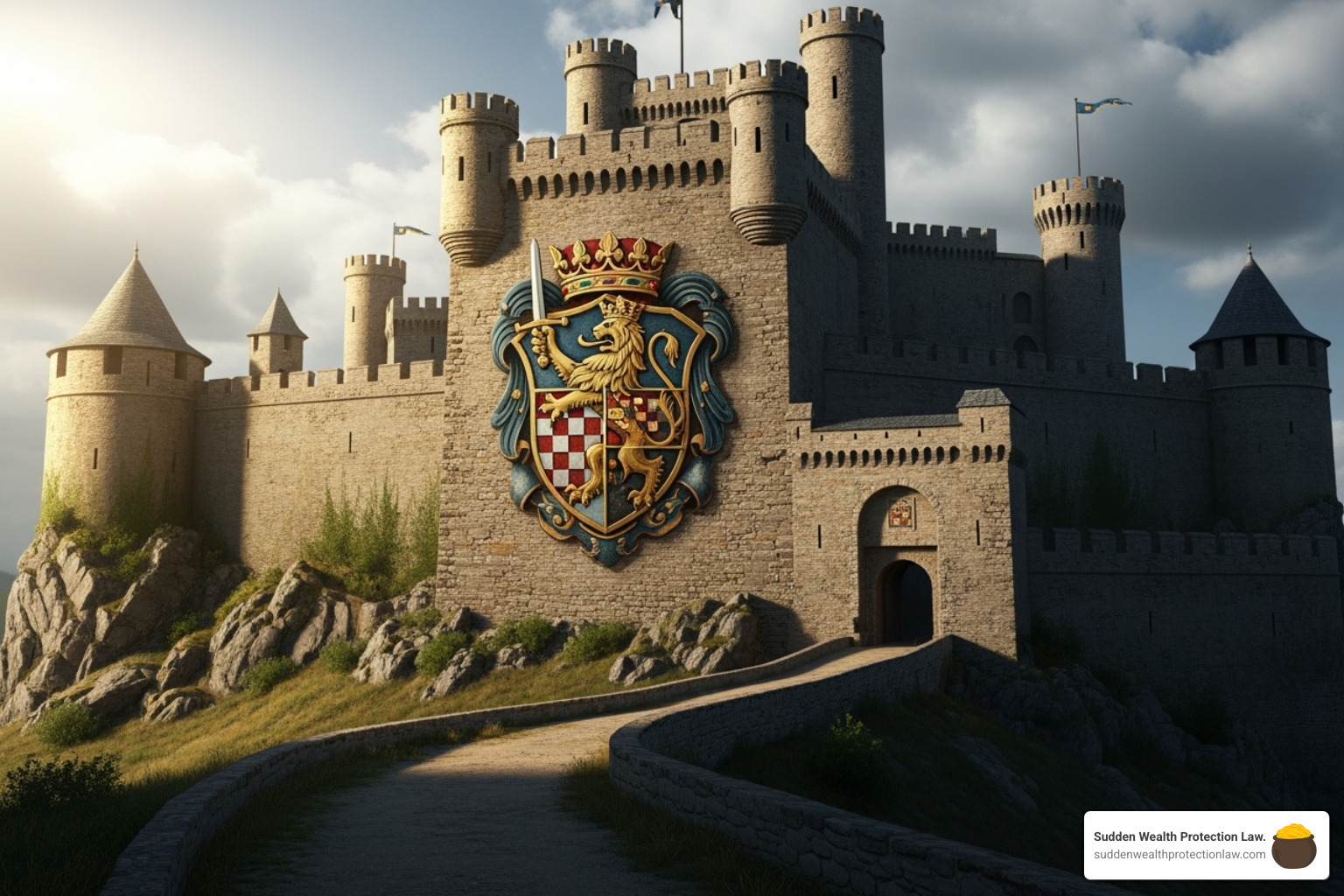 A medieval fortress with a family crest on it - estate trusts for dummies A medieval fortress with a family crest on it - estate trusts for dummies