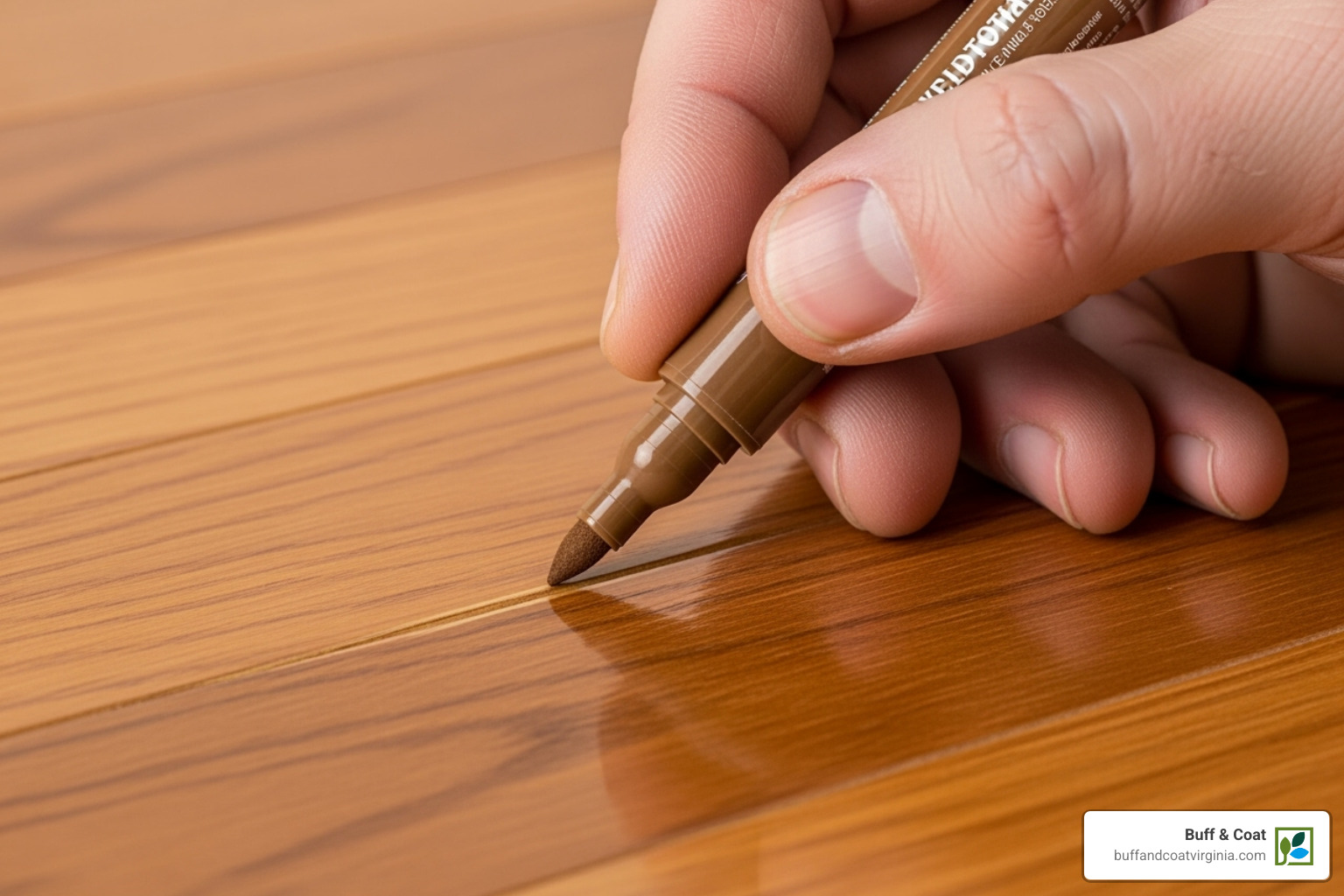 someone using a stain marker on a floor scratch - how to fix scuffs on hardwood floors someone using a stain marker on a floor scratch - how to fix scuffs on hardwood floors