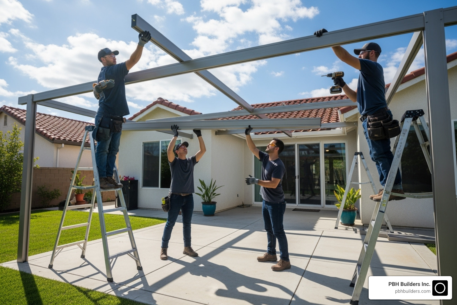 professional patio cover installation team - aluminum patio cover installers