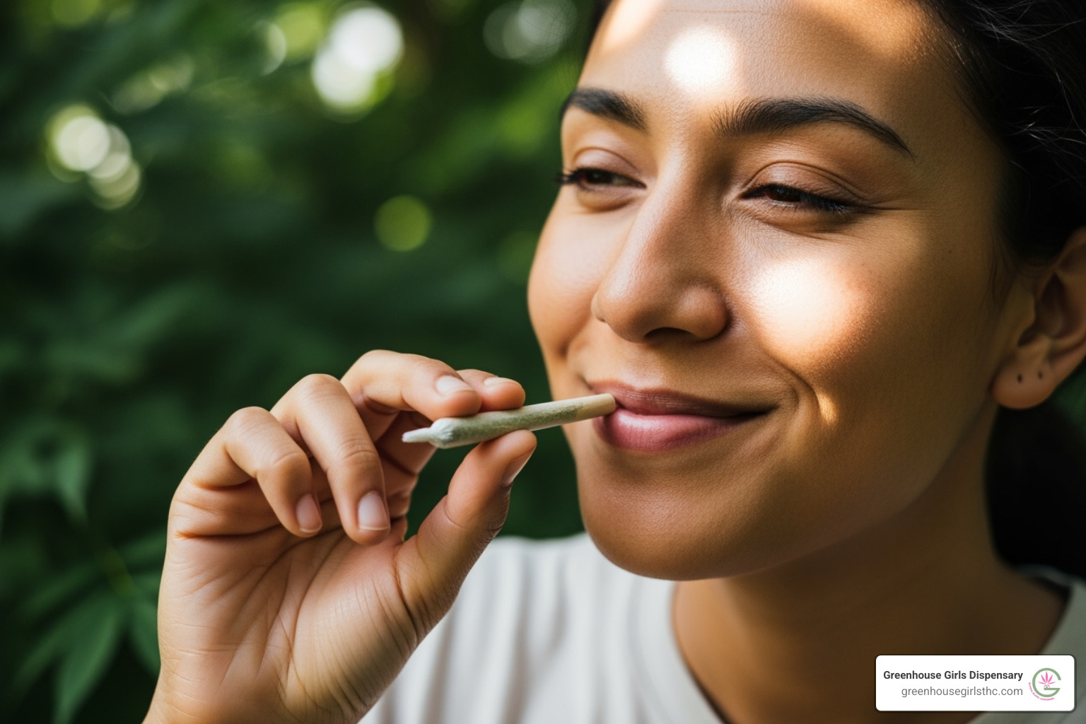 happy customer enjoying a THCA pre-roll - thca pre rolls bulk