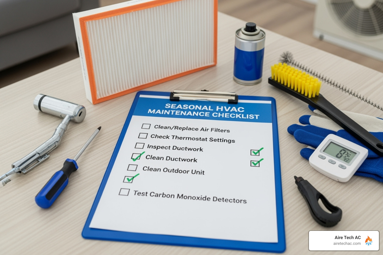 Piggy bank next to an energy bill - Seasonal HVAC Maintenance Checklist Every Homeowner Should Know