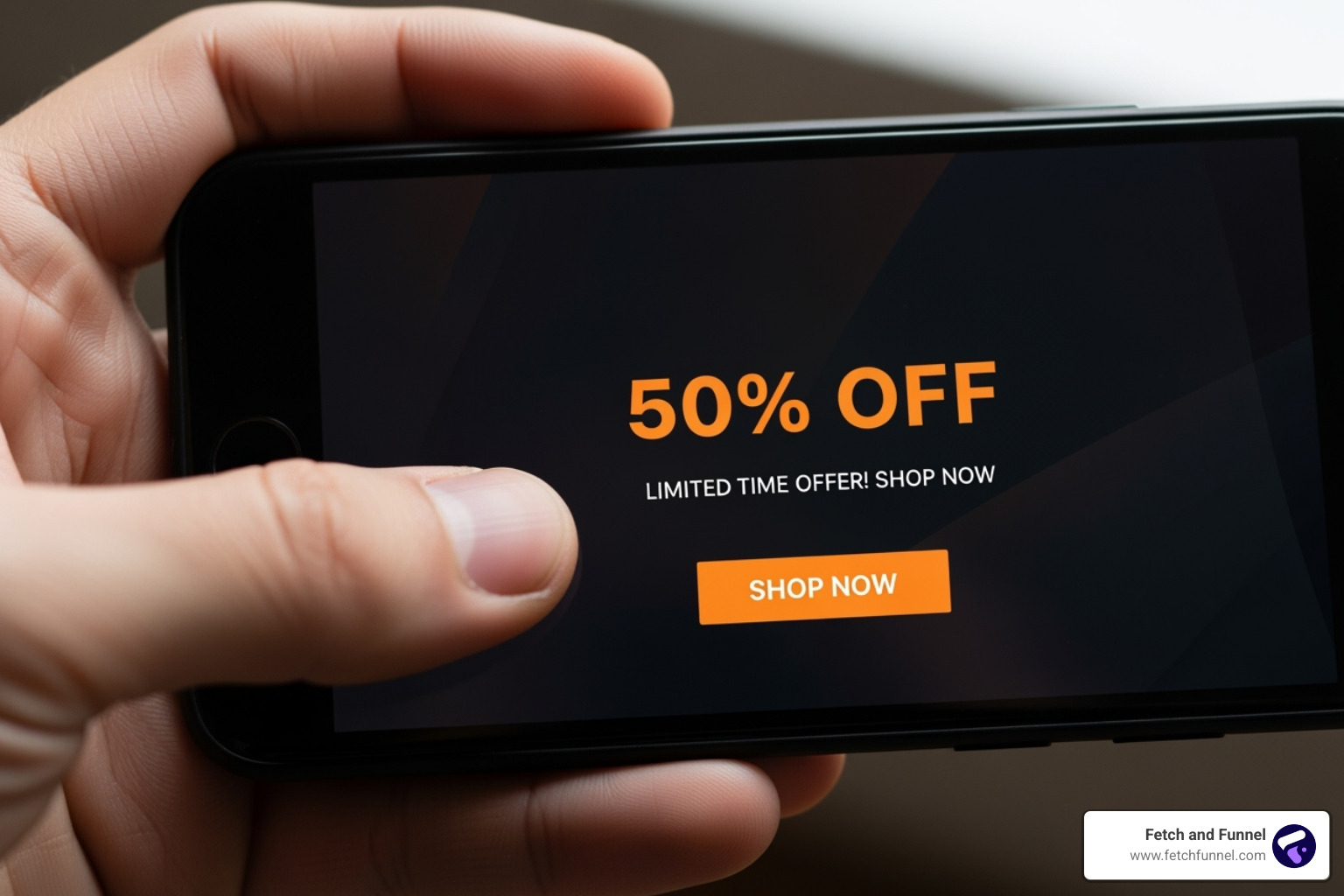 Smartphone receiving an offer - What is geofencing marketing