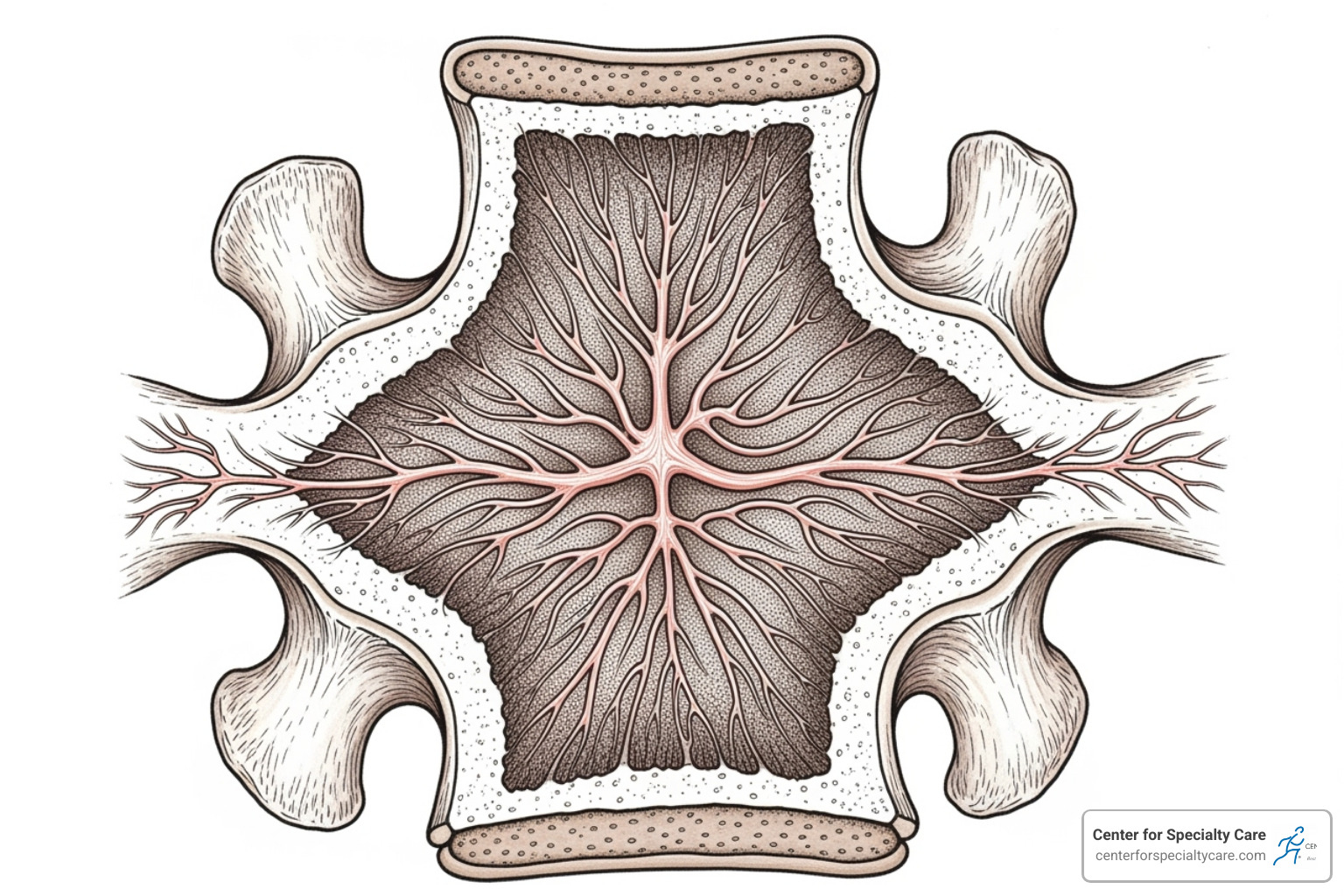 Anatomy of the basivertebral nerve within the vertebra - vertebrogenic low back pain