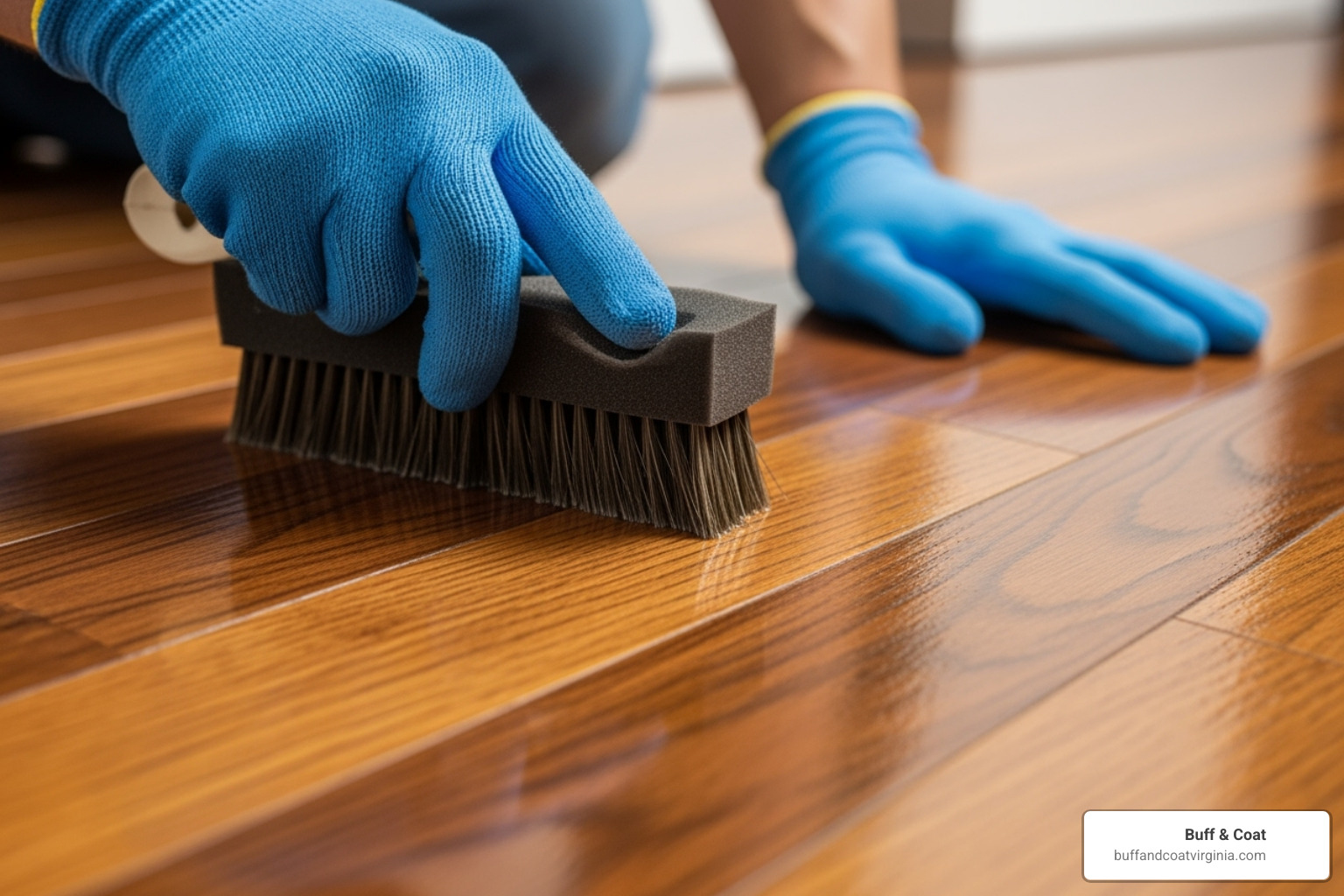 hands applying finish - wood floor finish repair hands applying finish - wood floor finish repair