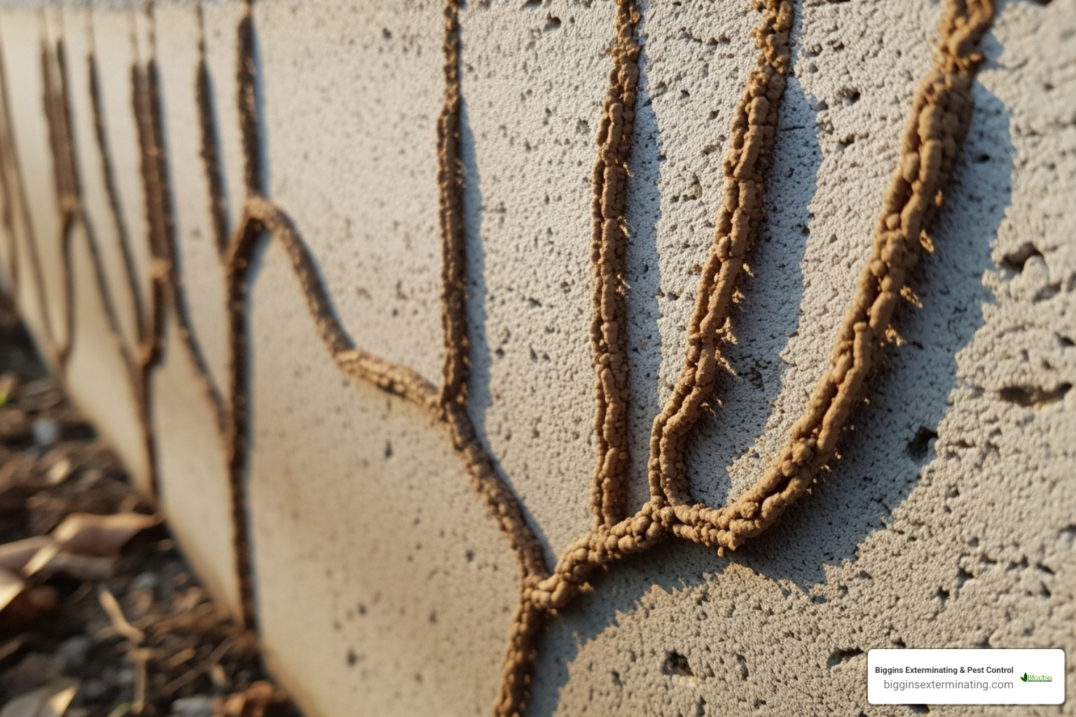 termite mud tubes - signs of termite damage