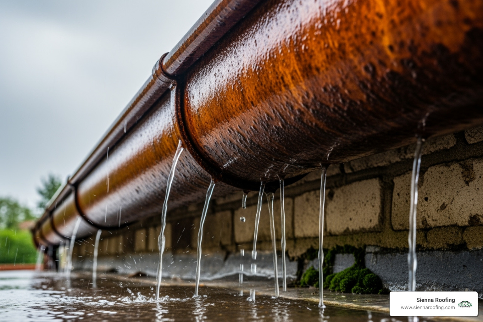 Sagging, rusty, and leaking gutters - gutter installation Katy TX