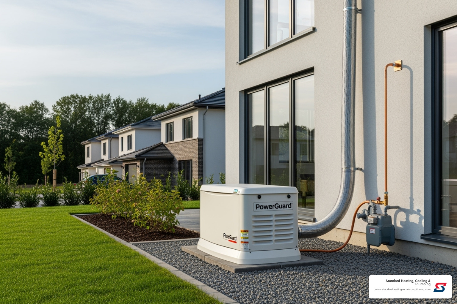 Clean, well-maintained generator installation - generator service Birmingham