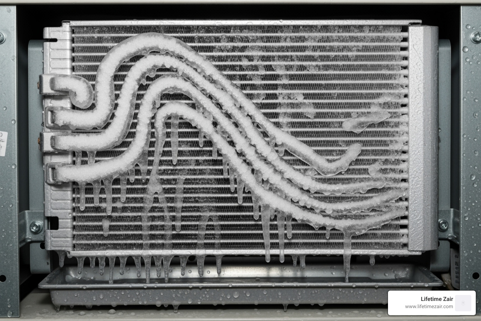 frozen evaporator coil on an AC unit - ac maintenance services dallas