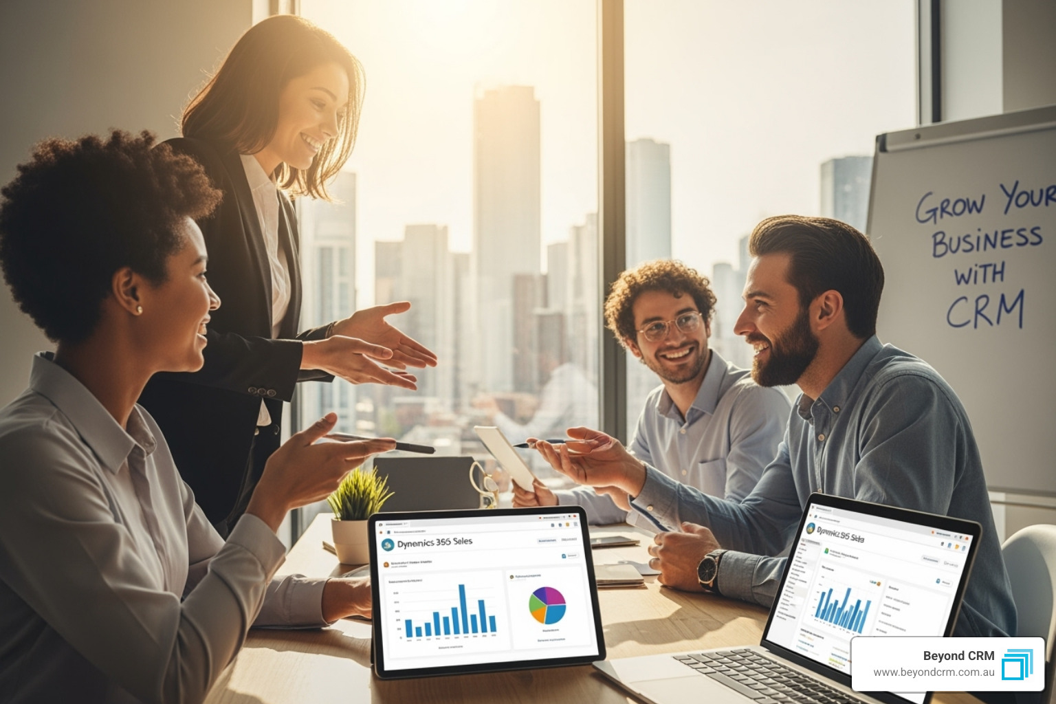 Seamless integration between Dynamics 365 and Microsoft Outlook, showing an email and a CRM panel side-by-side - Dynamics CRM for small business Seamless integration between Dynamics 365 and Microsoft Outlook, showing an email and a CRM panel side-by-side - Dynamics CRM for small business