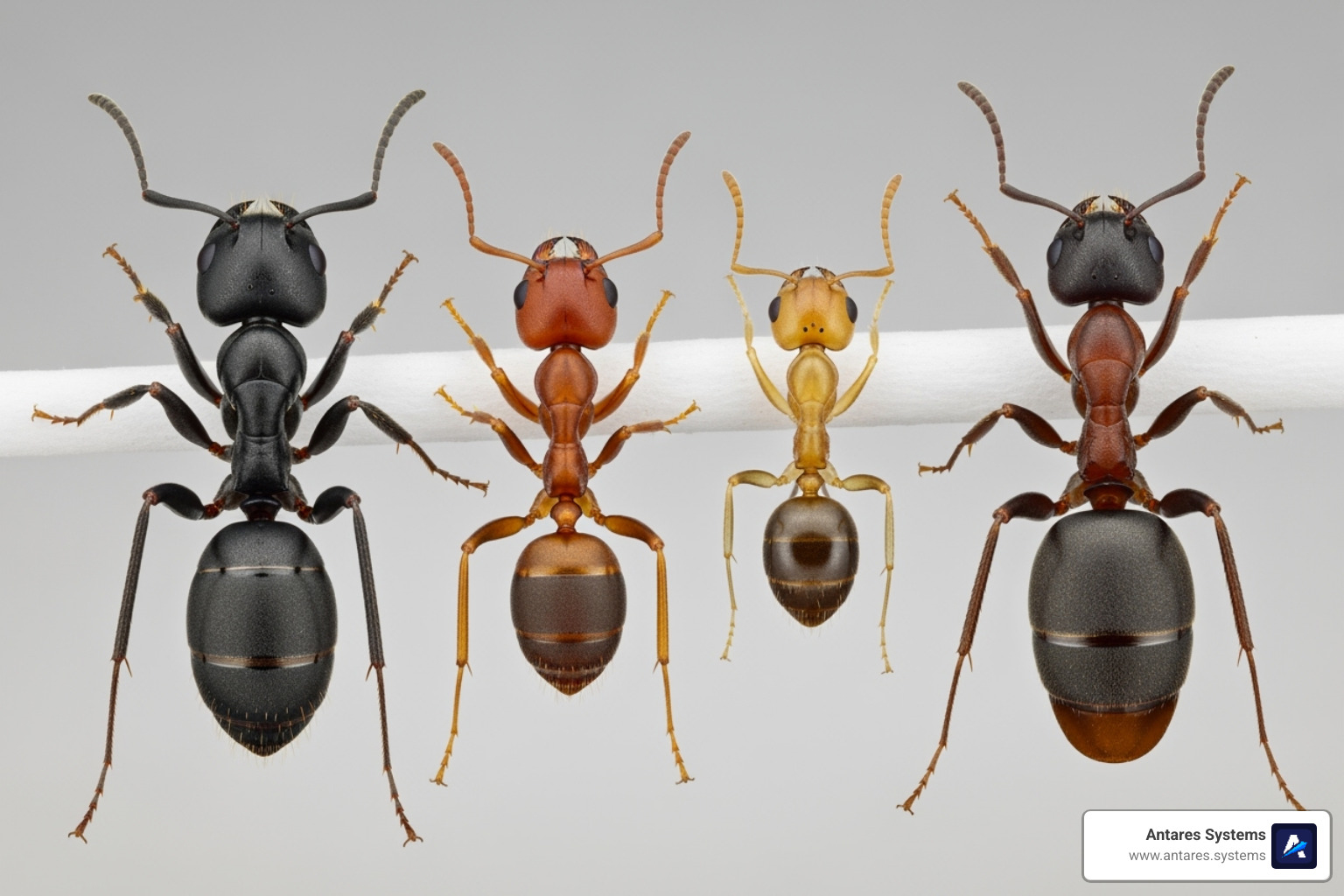 four common ant types: Carpenter, Fire, Pharaoh, and Odorous House Ant - Ant extermination cost