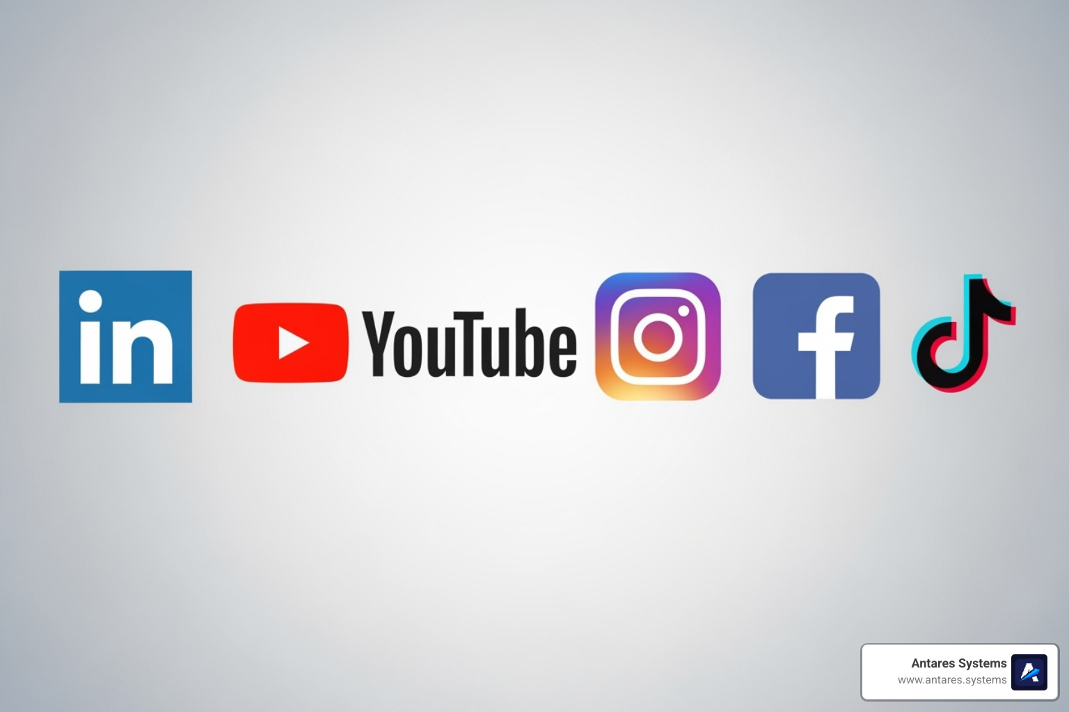 Logos of LinkedIn, YouTube, Instagram, Facebook, and TikTok - how to boost seo with social media for small business Logos of LinkedIn, YouTube, Instagram, Facebook, and TikTok - how to boost seo with social media for small business