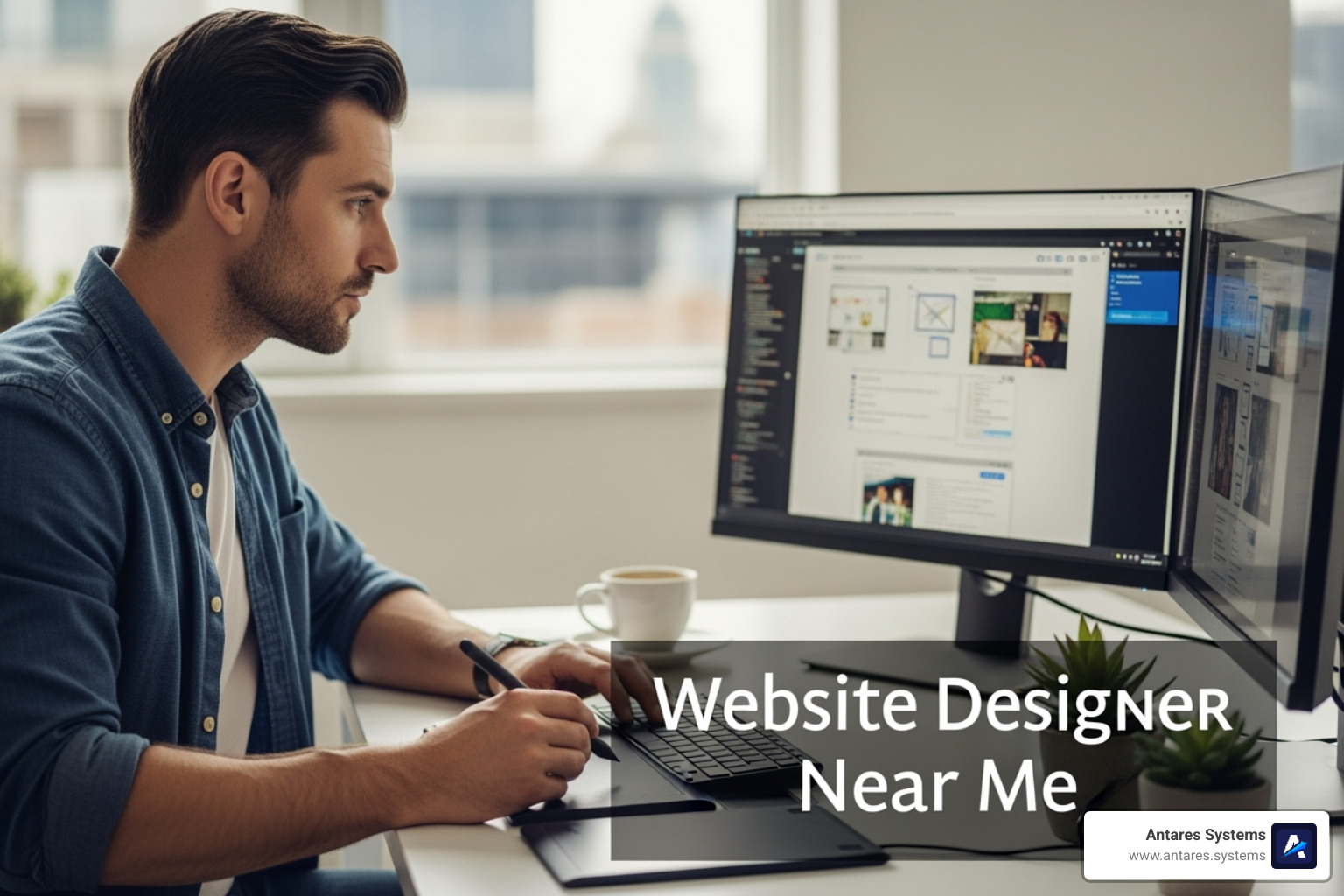 website backend and frontend design side-by-side - website designer near me
