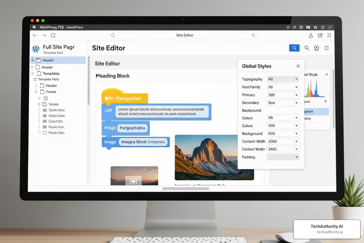 Full Site Editing interface in WordPress - wordpress guide for developers