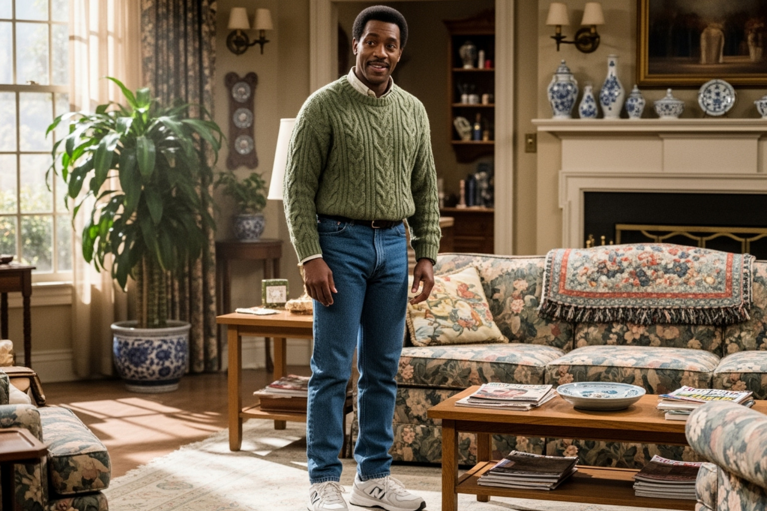 Geoffrey Owens as Elvin Tibideaux on The Cosby Show - geoffrey owens