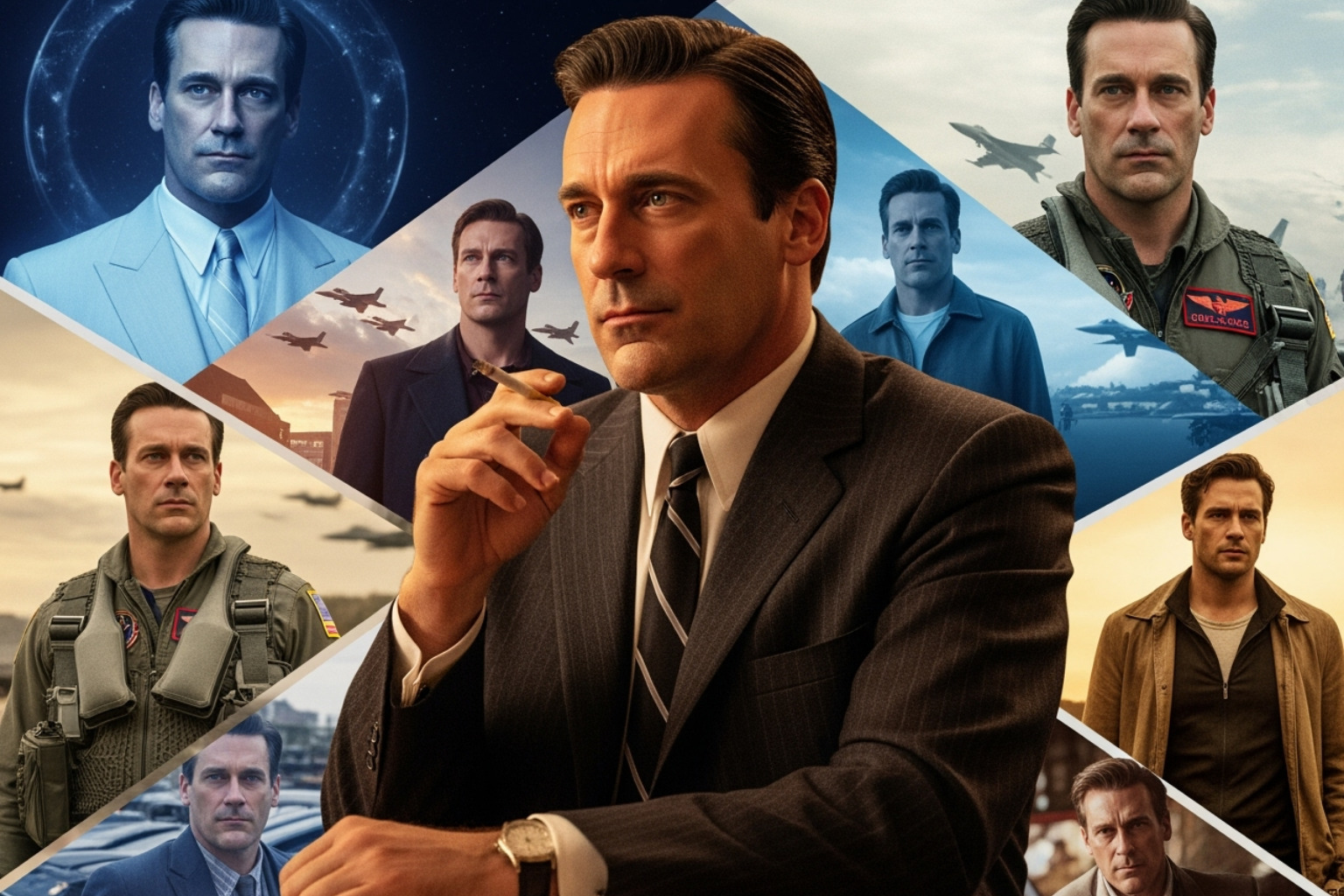 Jon Hamm in a diverse range of his iconic film and television roles - jon hamm