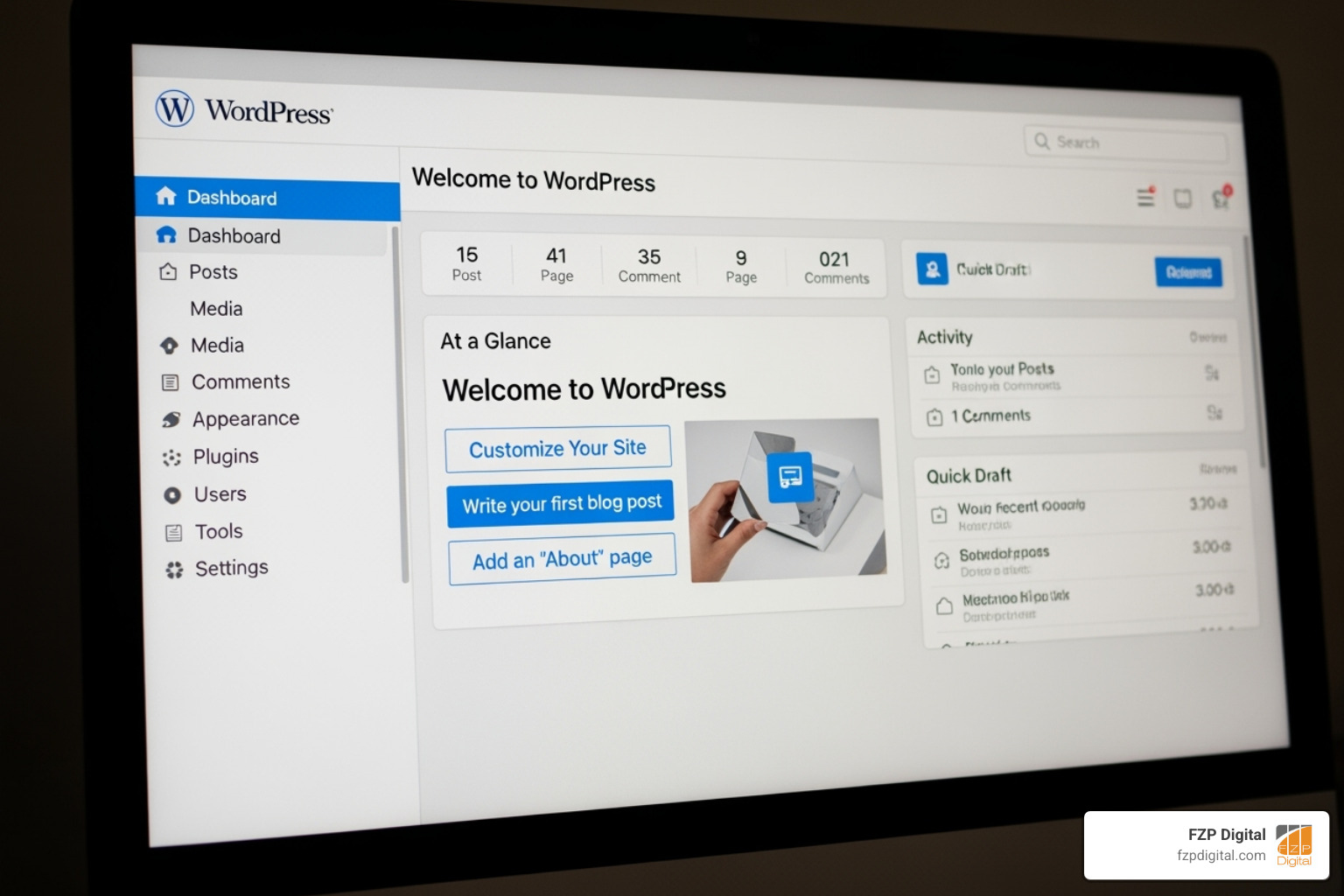 WordPress dashboard - how to build a nonprofit website on wordpress WordPress dashboard - how to build a nonprofit website on wordpress