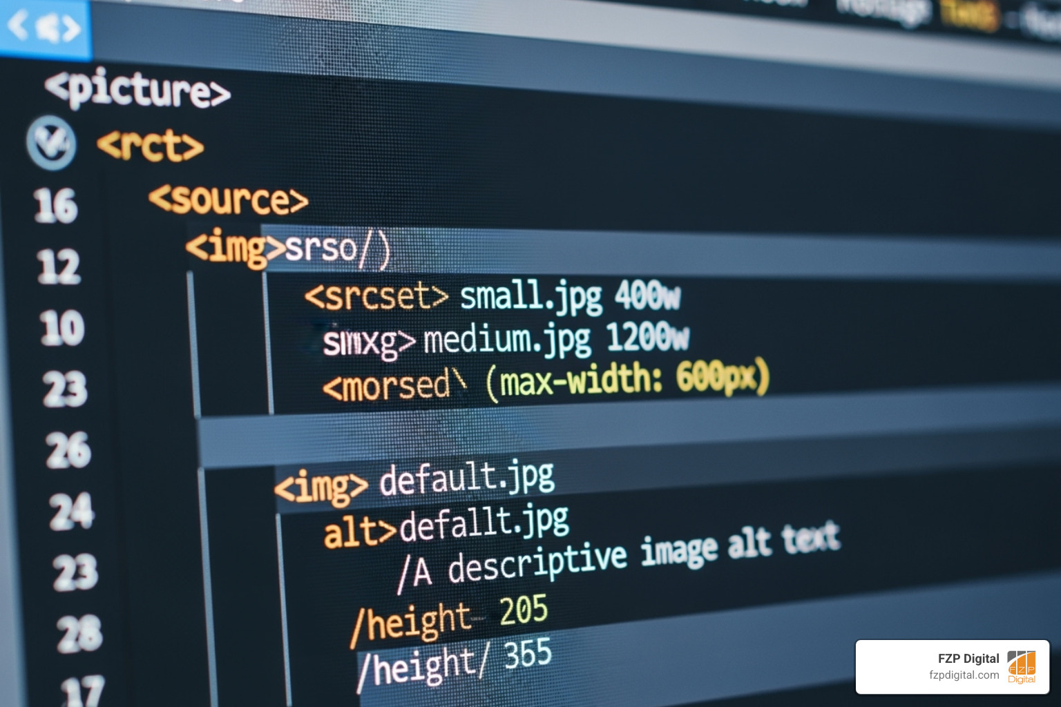 Code example for HTML picture element - responsive website design