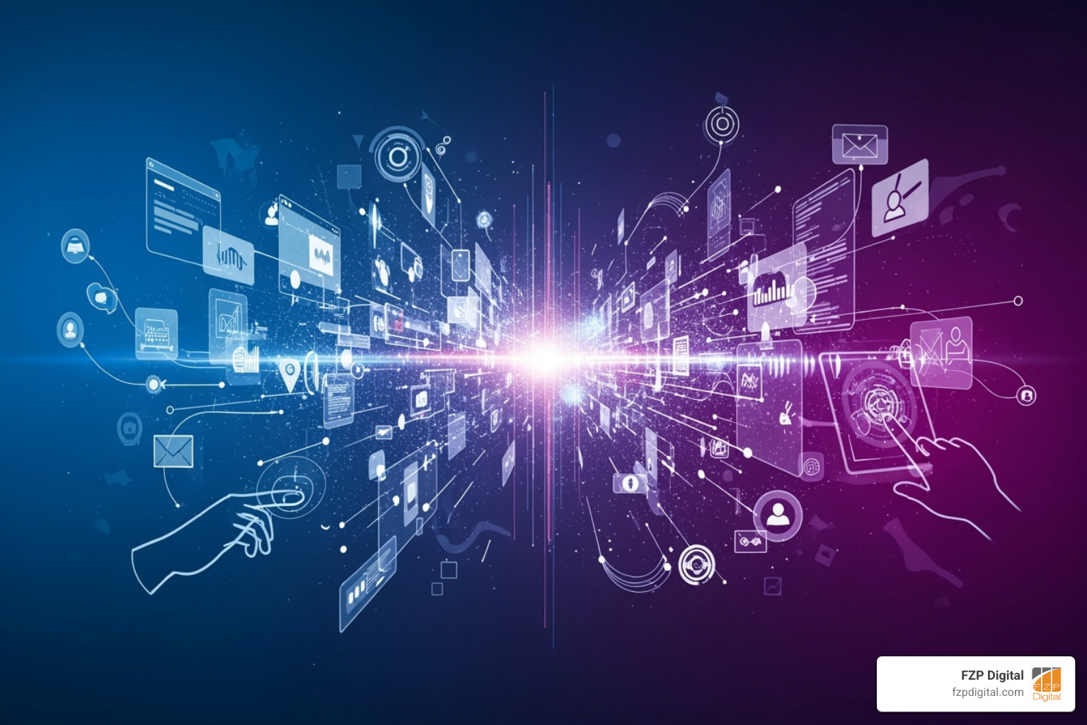 An abstract representation of interactive website elements, showcasing dynamic content and user engagement - bucks county web design An abstract representation of interactive website elements, showcasing dynamic content and user engagement - bucks county web design