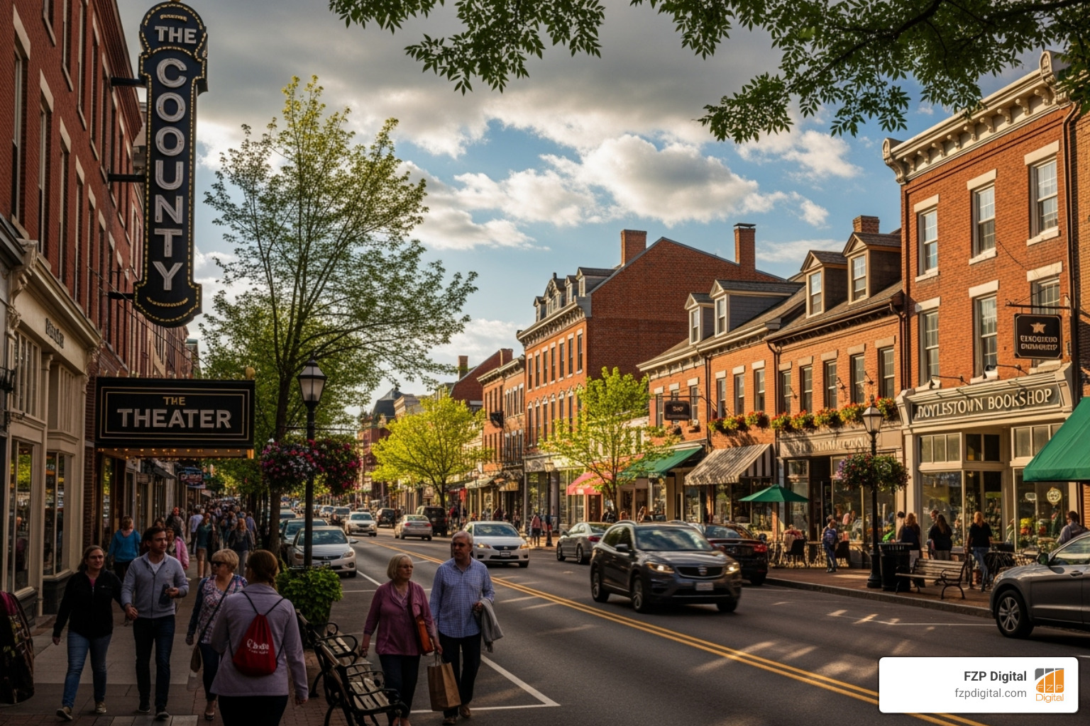 A busy street in Doylestown, PA - bucks county web design A busy street in Doylestown, PA - bucks county web design