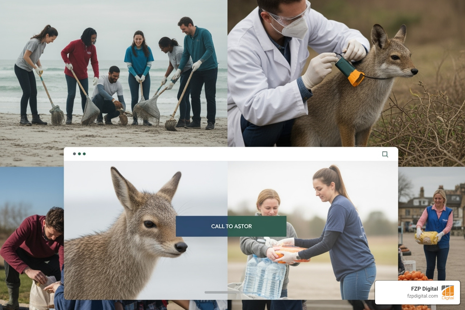 A website's hero section featuring a powerful, emotional video playing in the background, conveying the nonprofit's mission - nonprofit website design best practices