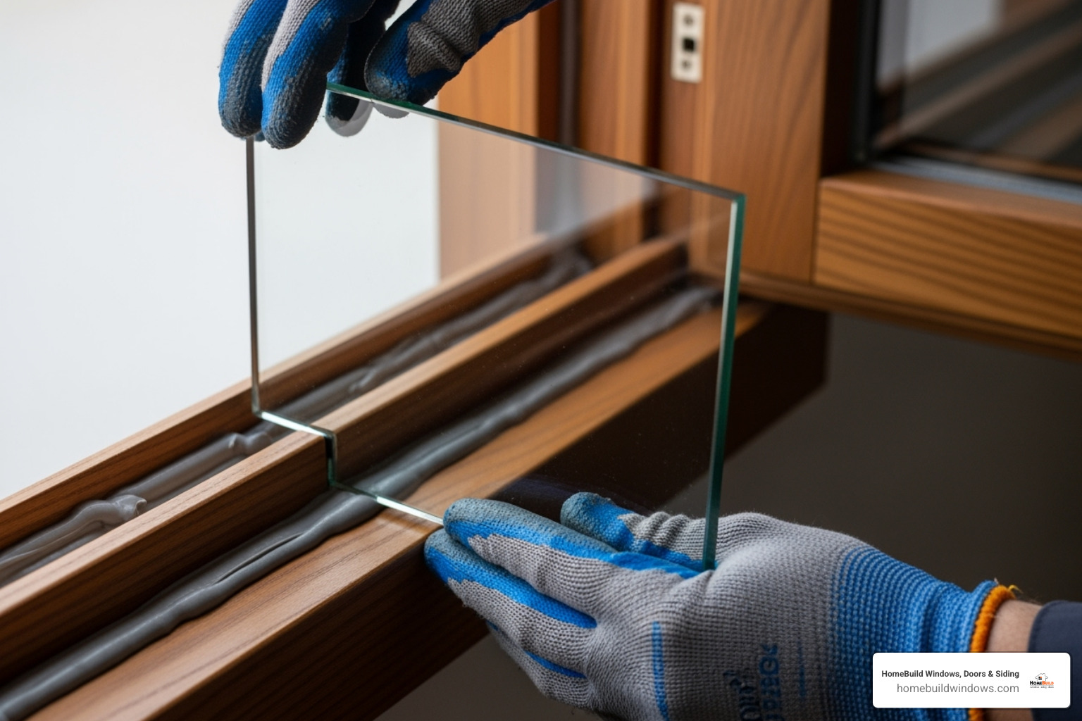 installing the new glass pane into the sash - how to replace glass in awning window
