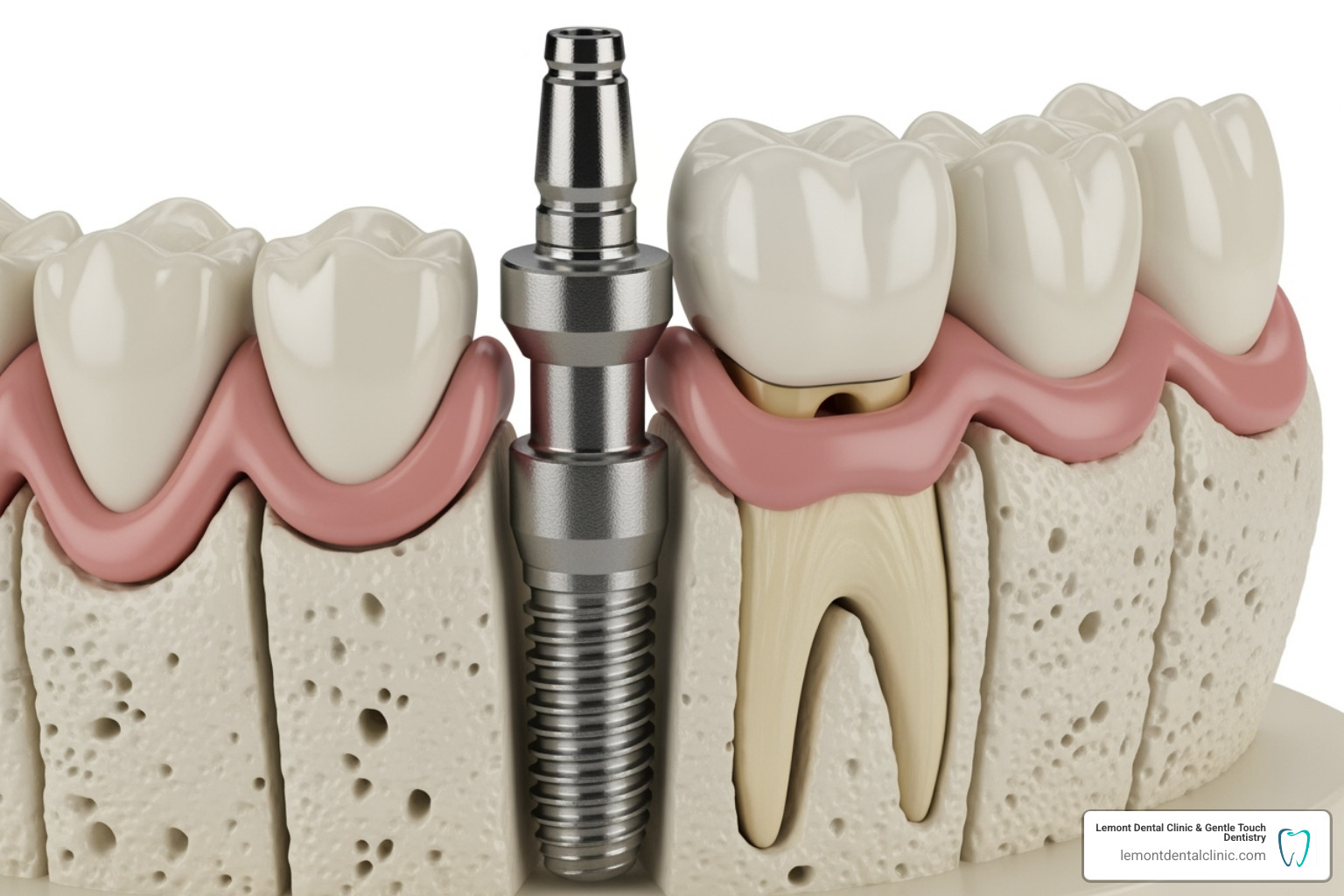 dental implant model - dentist in palos hills il
