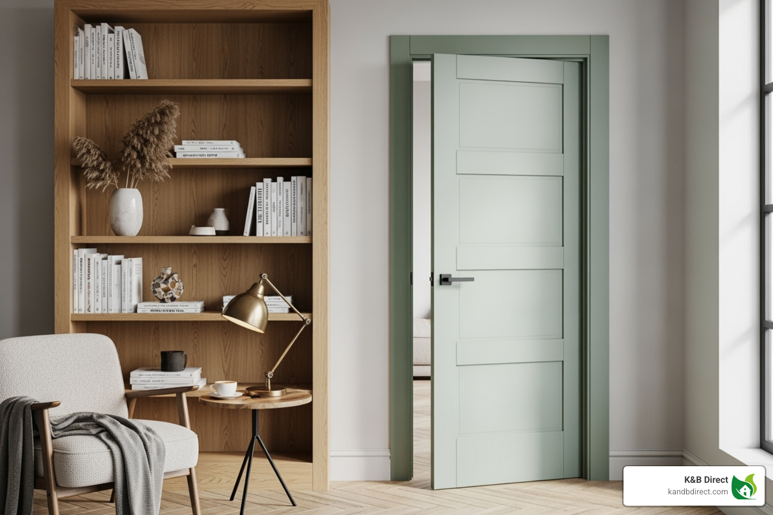 A room with stylish Shaker-style doors - interior doors A room with stylish Shaker-style doors - interior doors