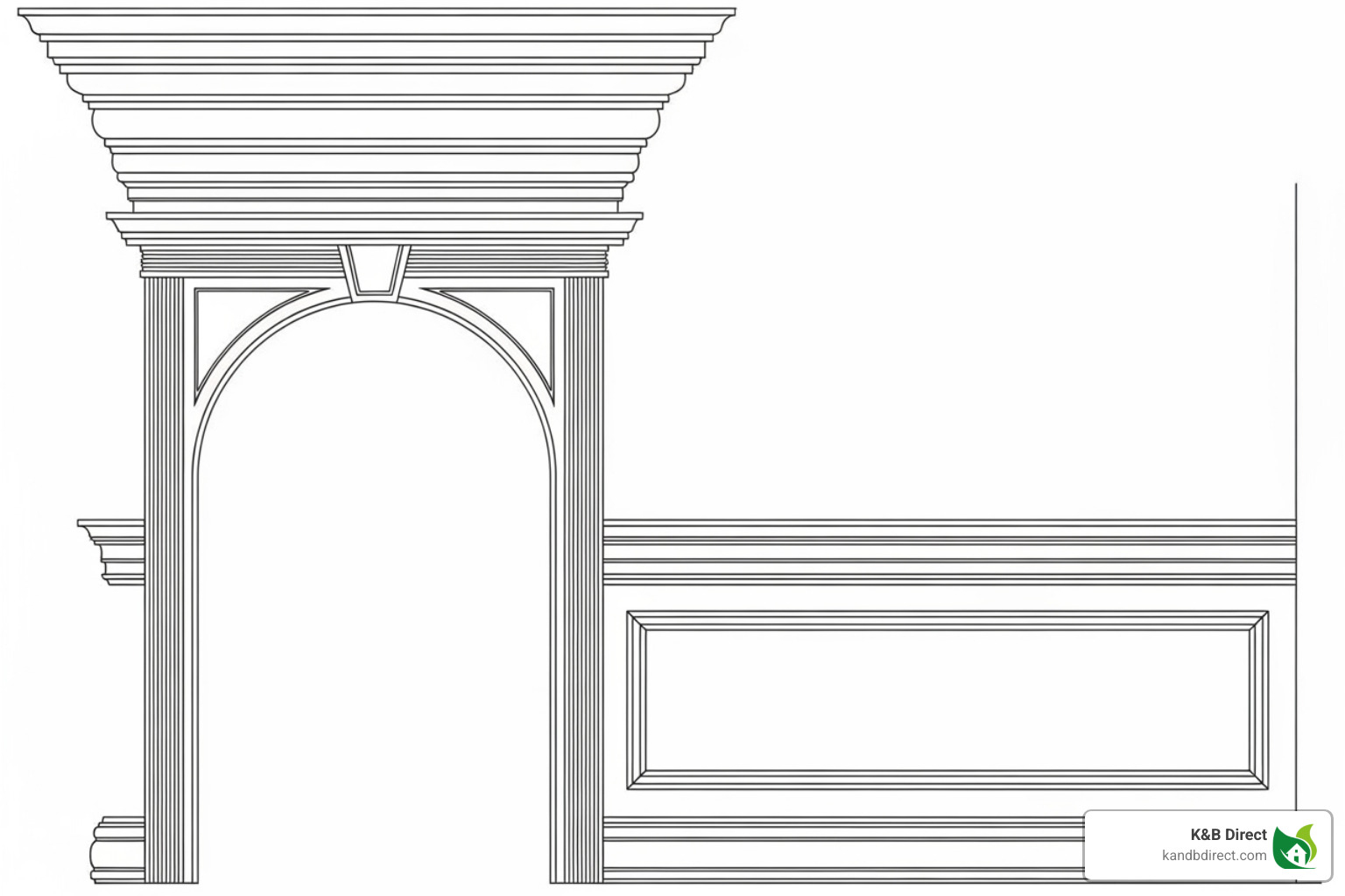 Diagram of a wall labeling different types of molding like crown, casing, chair rail, and baseboard - molding