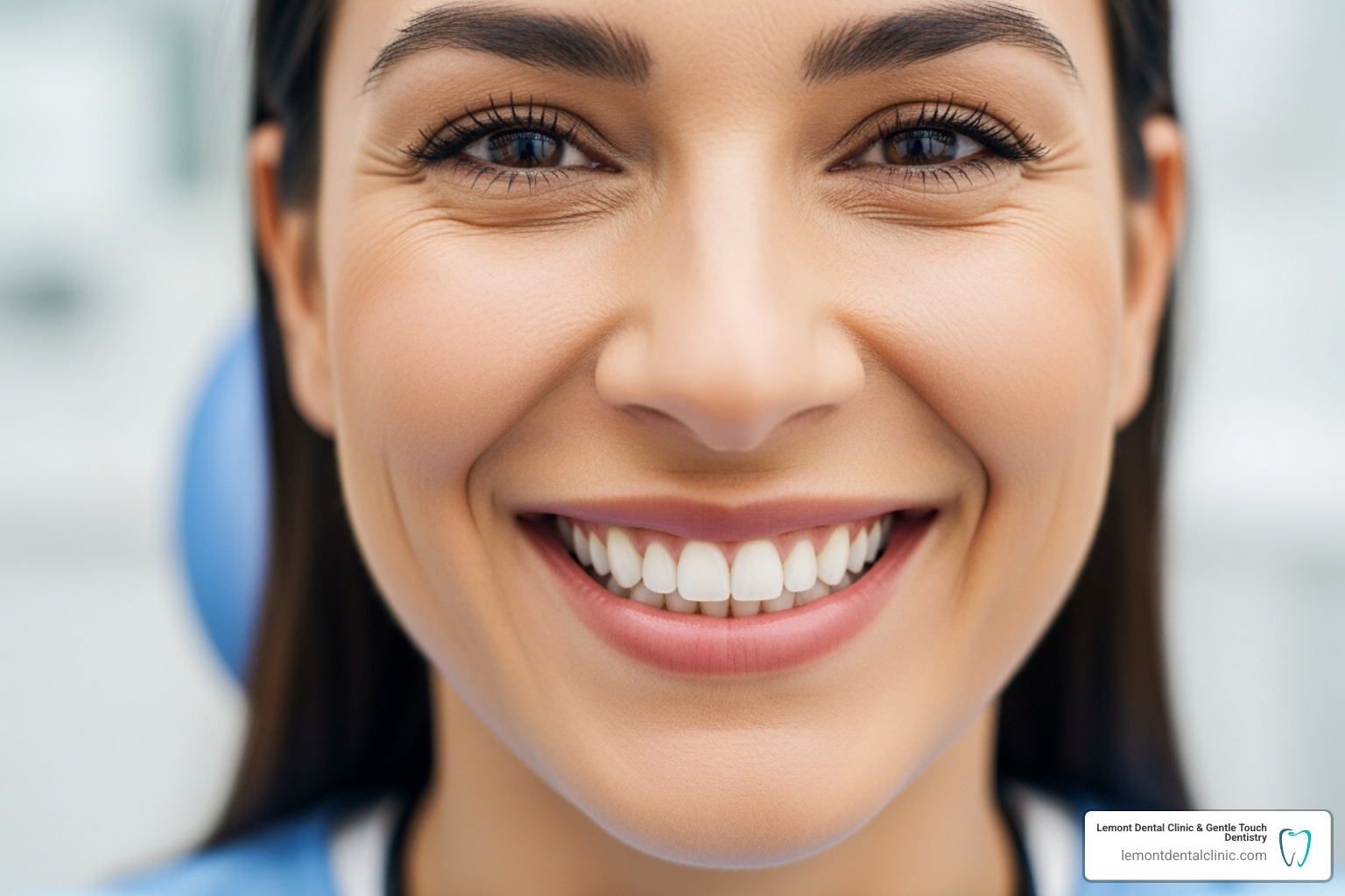 happy patient smiling after dental treatment - does deep cleaning hurt
