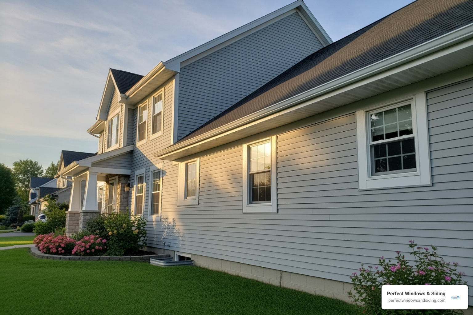 A freshly painted soffit and fascia on a well-maintained home - lp soffit installation