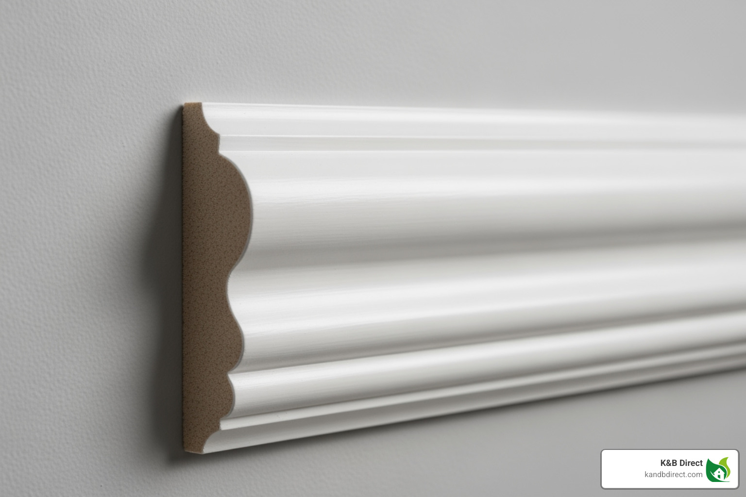 A close-up shot showing a classic base cap profile installed on top of a flat baseboard, illustrating its primary function of adding decorative detail and height. - base cap moulding profiles